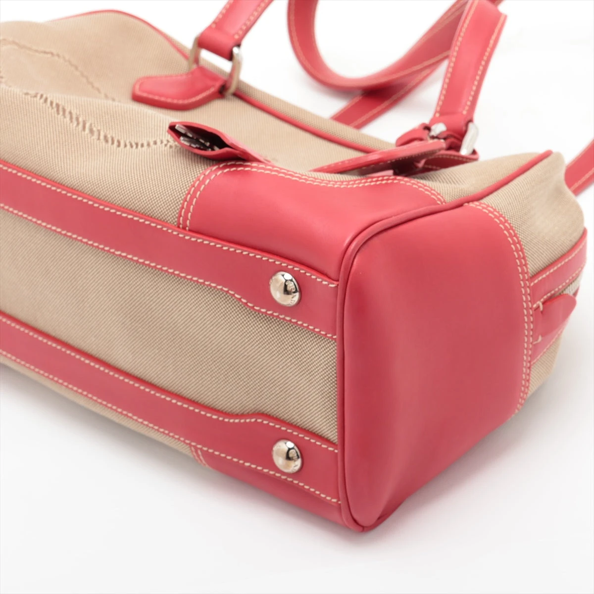 プラダ ロゴジャガード ボストンバッグ ハンドバッグ キャンバス レザー 南京錠 楽天市場】【中古】プラダ ロゴジャガード 2WAYミニボストン