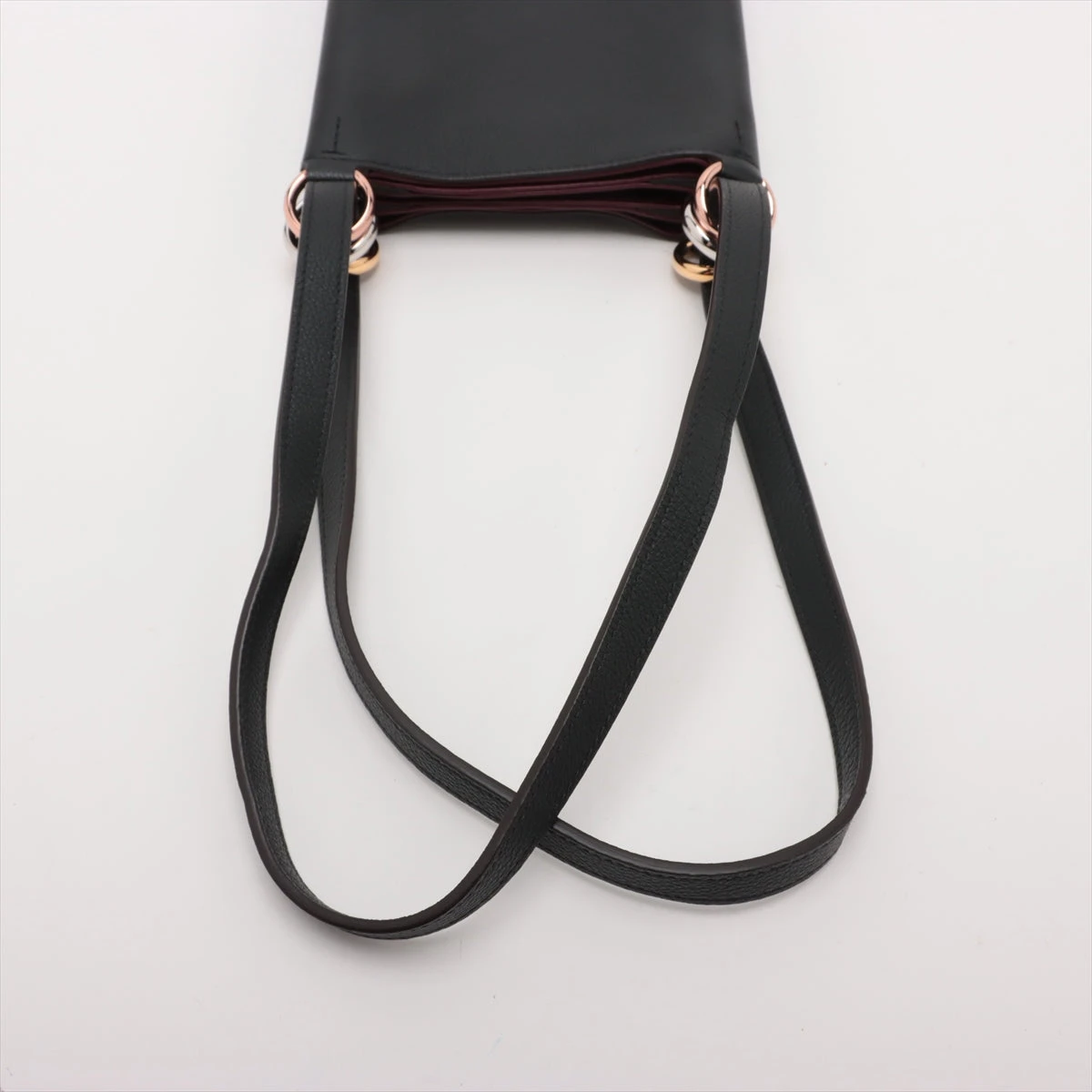 カルティエ トリニティバック　ブラック CARTIER カルティエ トリニティ ハンドバッグ レザー ブラック