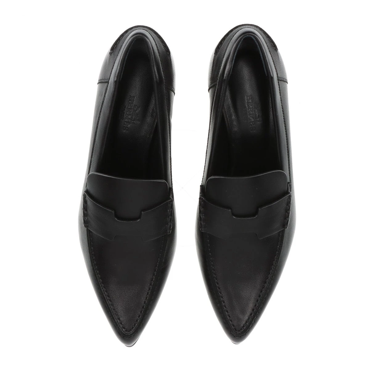 エルメス グロリアス レザー パンプス 37 レディース ブラック