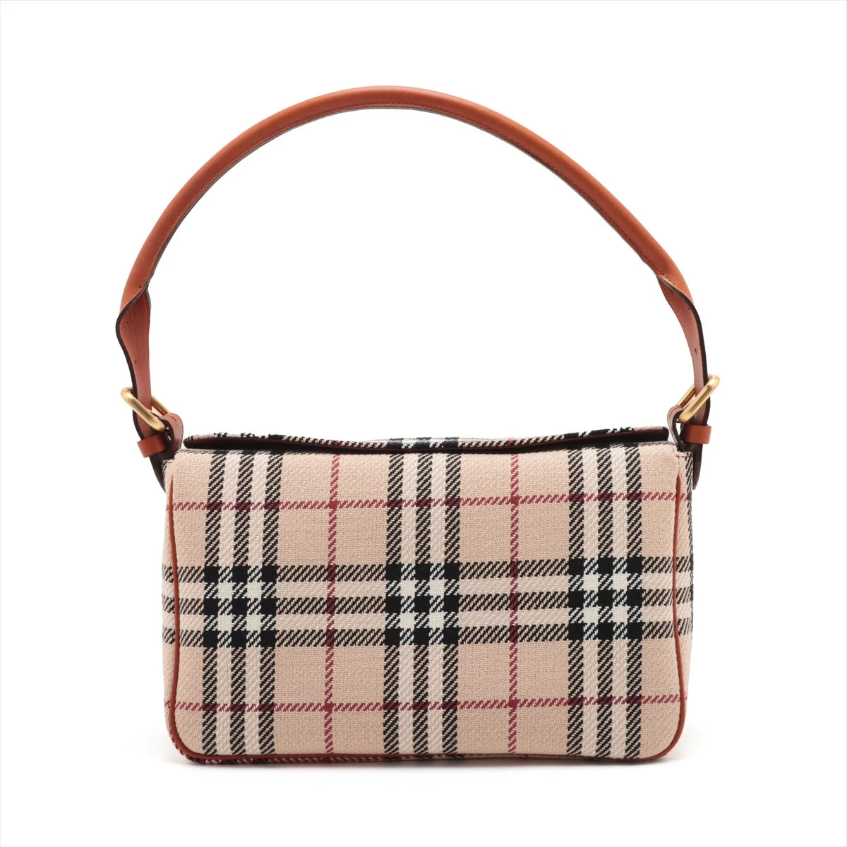 バーバリー ノバチェック キャンバス×レザー ワンショルダーバッグ  