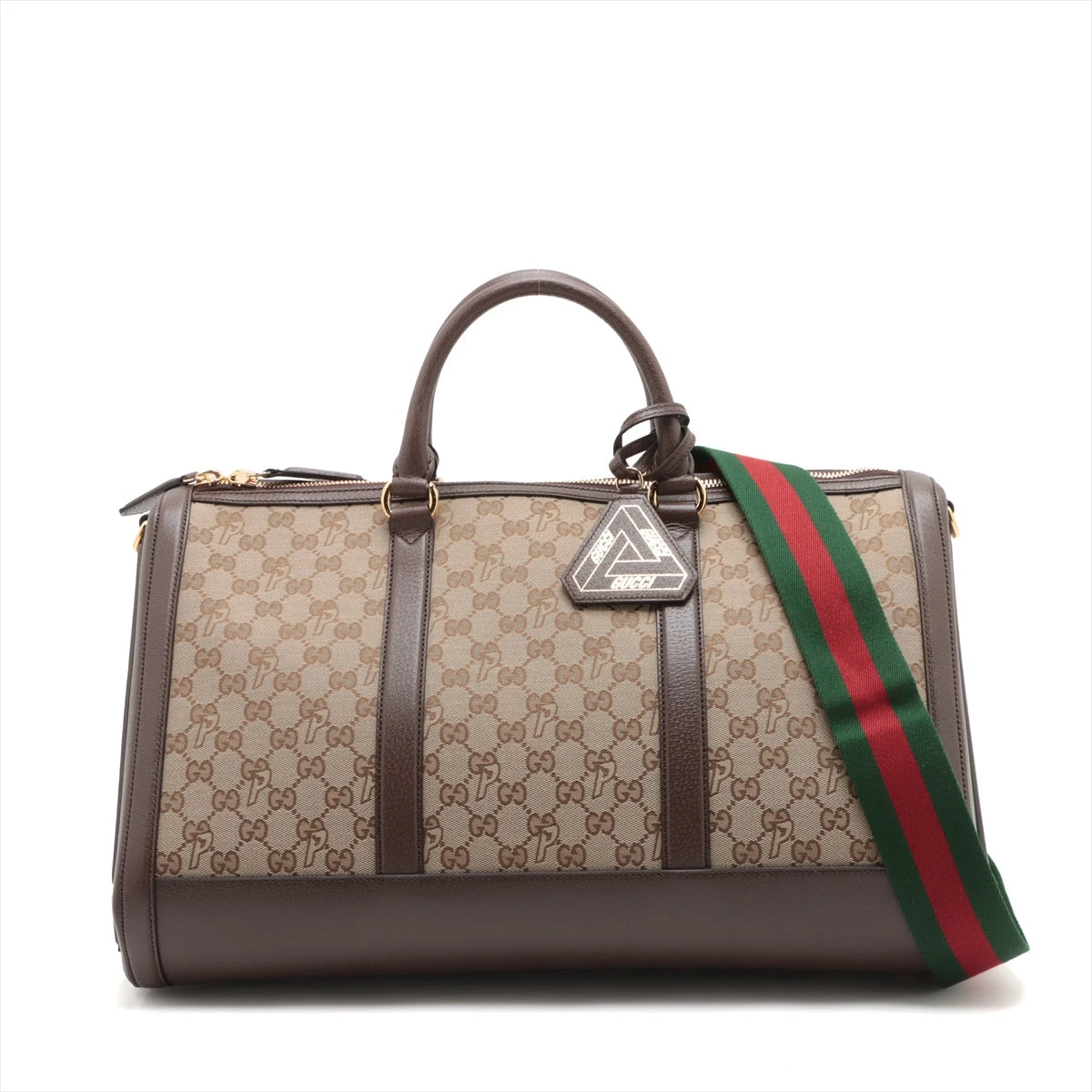 パレス×グッチ GGキャンバス キャンバス×レザー 2WAYボストンバッグ