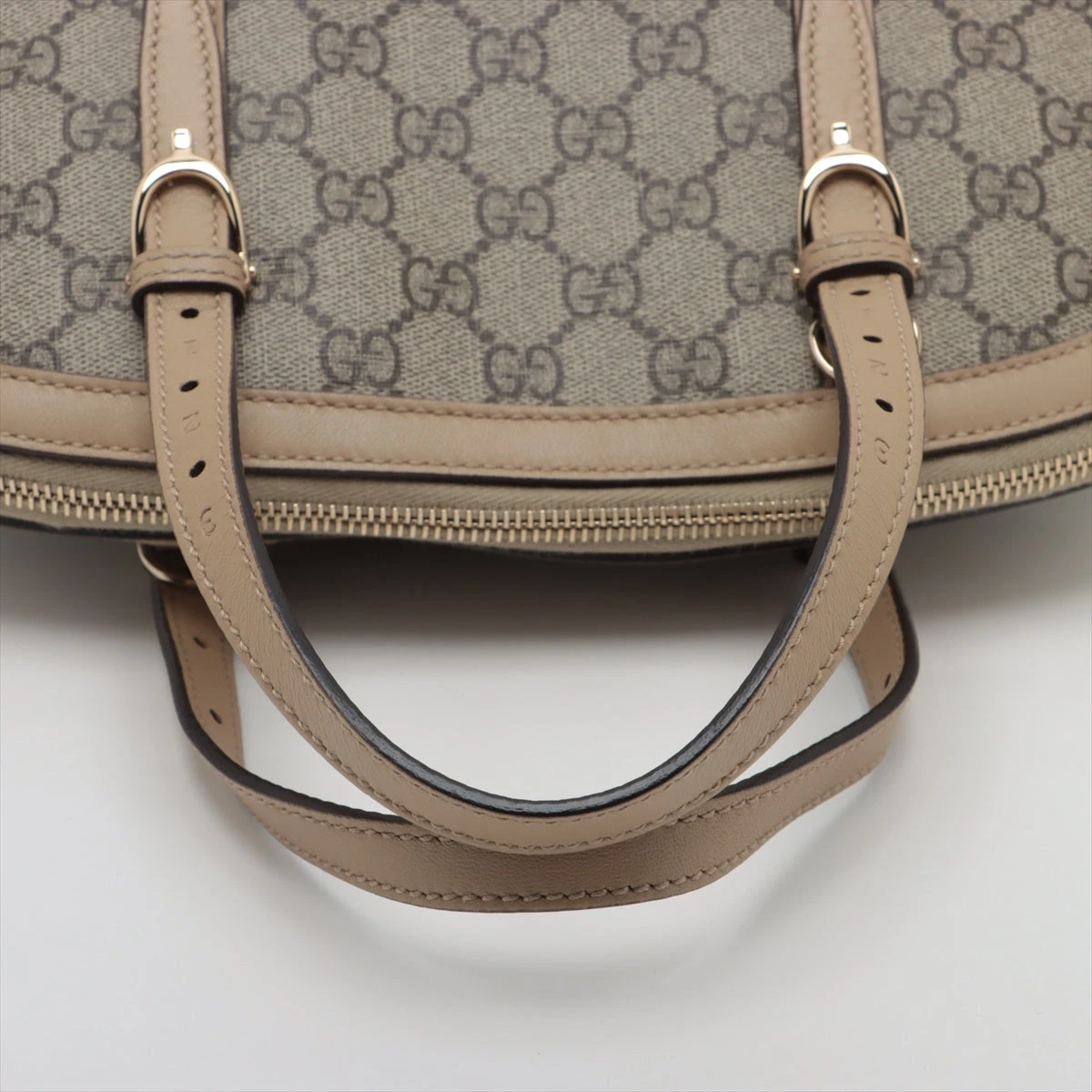 【美品】グッチ GGスプリーム ハンドバッグ レザー PVC ベージュ GUCCI グッチ GGスプリーム ハンドバッグ トートバッグ 131220