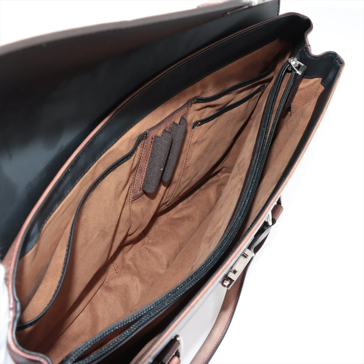 Berluti ビジネスバッグ エミーオ カリグラフィ オールレザー ブラウン ベルルッティ エミーオ レザー ビジネスバッグ ブラウン