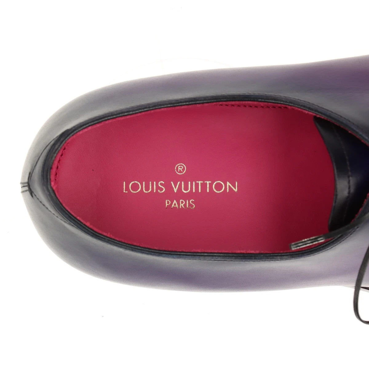 ヴィトン 19年 レザー ドレスシューズ 7 メンズ パープル MT1109