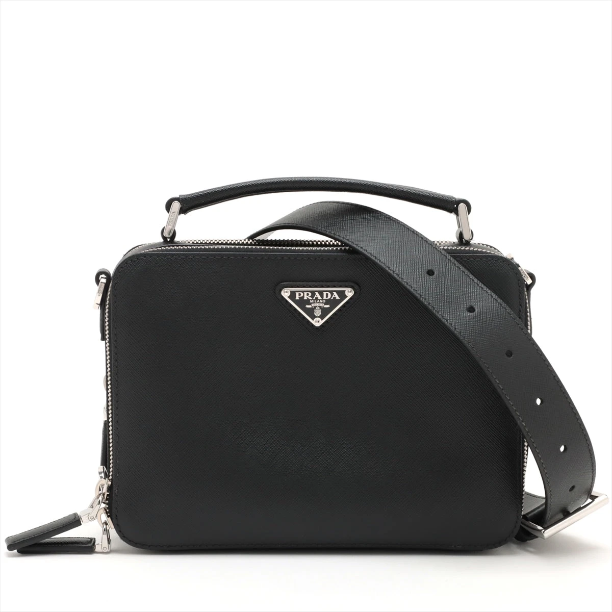 美品★　プラダ　サフィアーノ　黒　2way　ビジネスバッグ linkvintage_821a821-46429