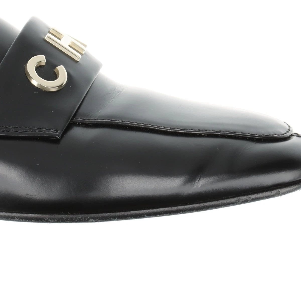 シャネル ココマーク レザー ローファー 36.5C レディース ブラック