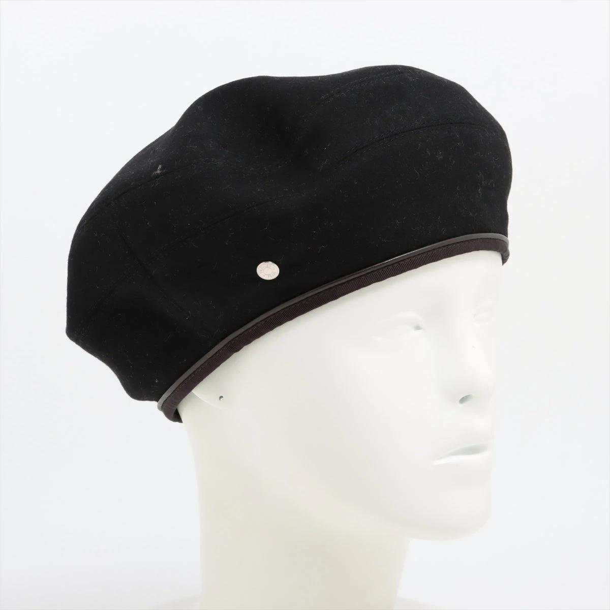 エルメス セリエ ベレー帽 56 カシミヤ ブラック A2929201｜中古