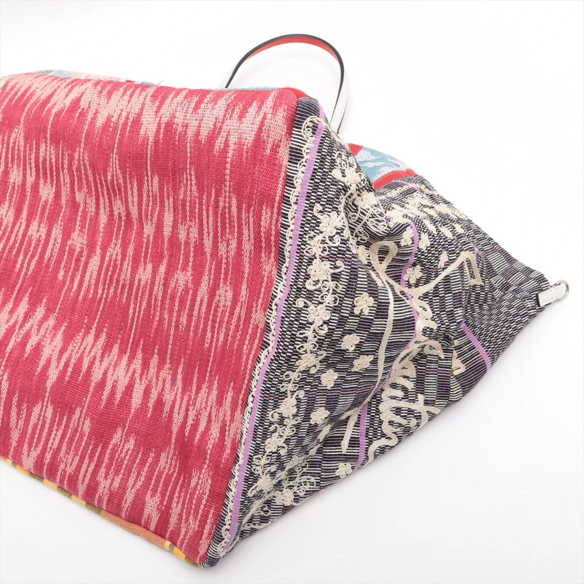 クリスチャンルブタン マニラカバ ショルダーバック ピンク×ホワイト