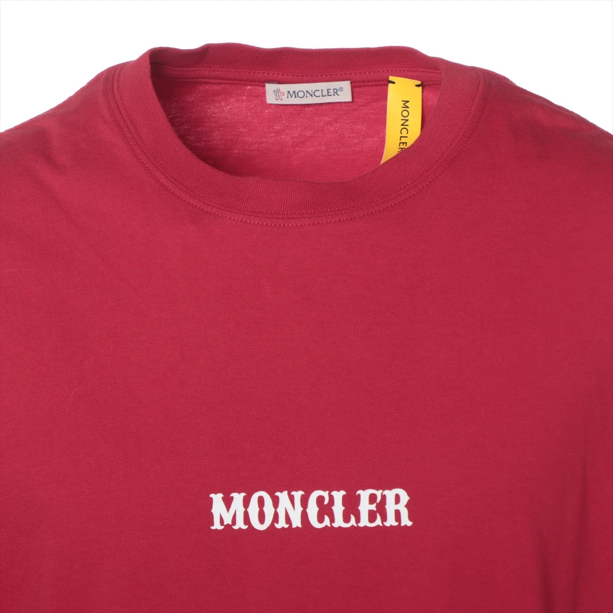 モンクレール 22年 コットン Tシャツ M レッド H209U8C00003 M2353 