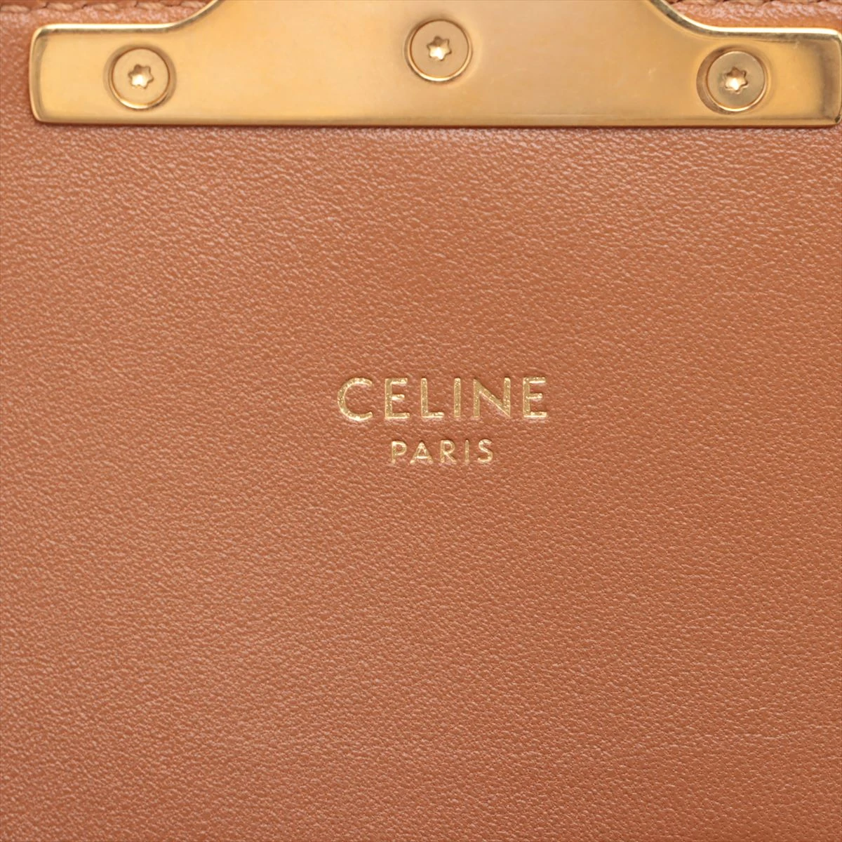 セリーヌ トリオンフ キャンバス×レザー ショルダーバッグ ベージュ