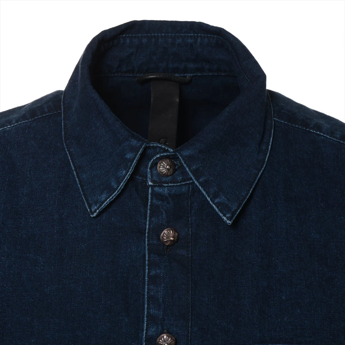 クロムハーツ デニムシャツ コットン サイズL JVP ネイビー LOOSEENDS クロムハーツ デニムシャツ コットン サイズL JVP ネイビー LOOSEENDS
