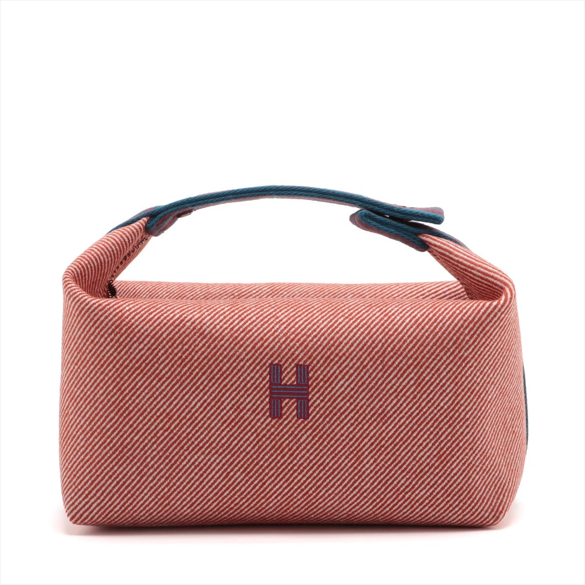 HERMES ブリッドアブラックGM キャンバス ハンドバッグ レッド エルメス ブリッド ア ブラック GM キャンバス レッド シルバー