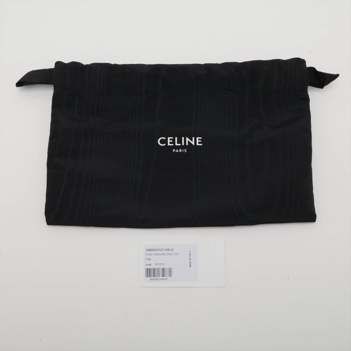 セリーヌ トリオンフ PVC×レザー チェーンショルダーバッグ ブラック