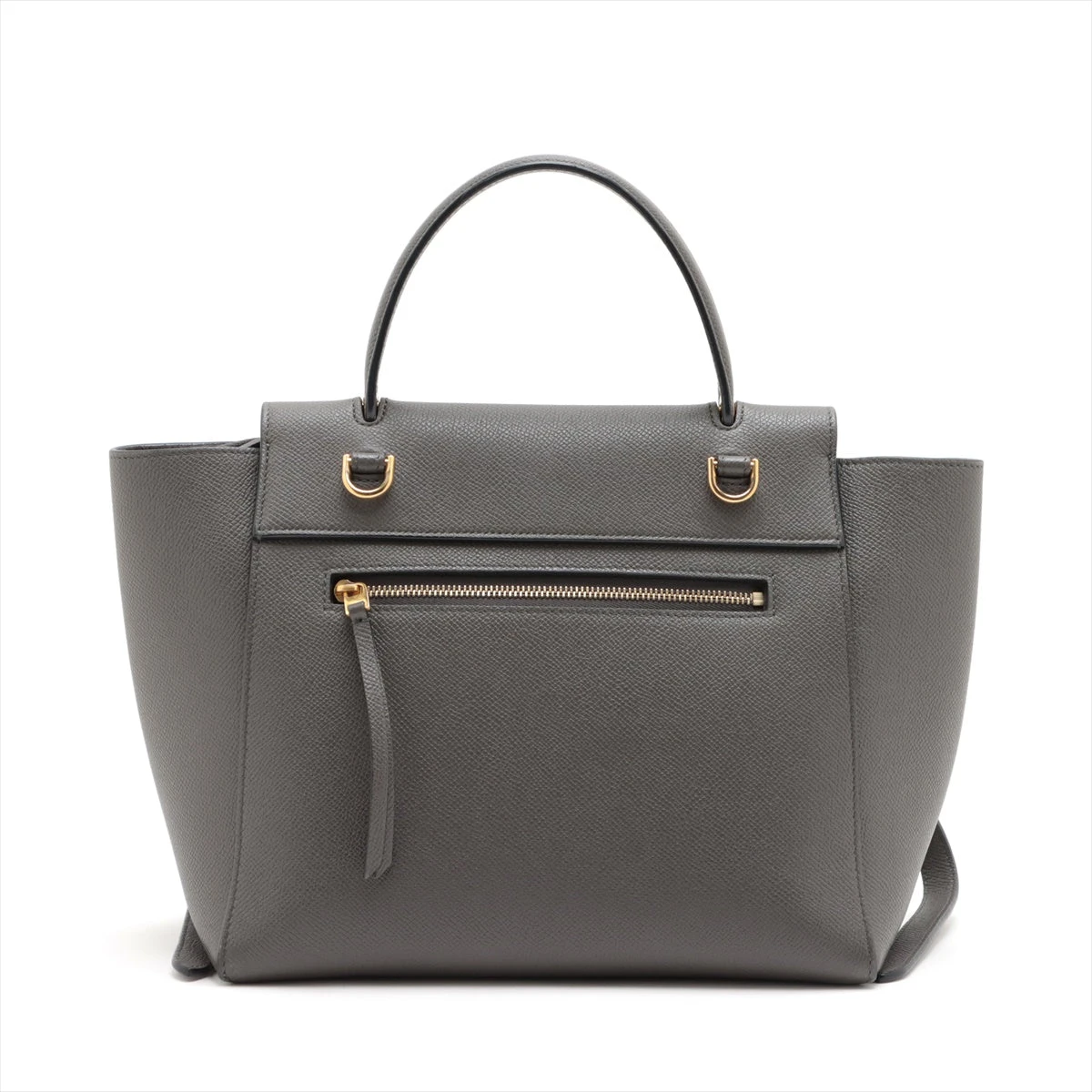 セリーヌ ベルトバッグマイクロ レザー 2WAYハンドバッグ グレー