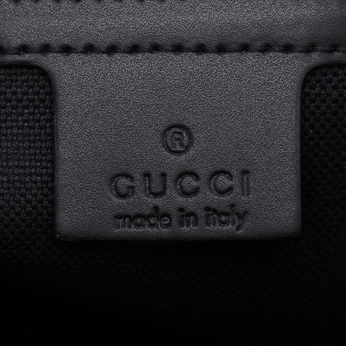 グッチ GGスプリーム PVC×レザー クラッチバッグ グレー 523603