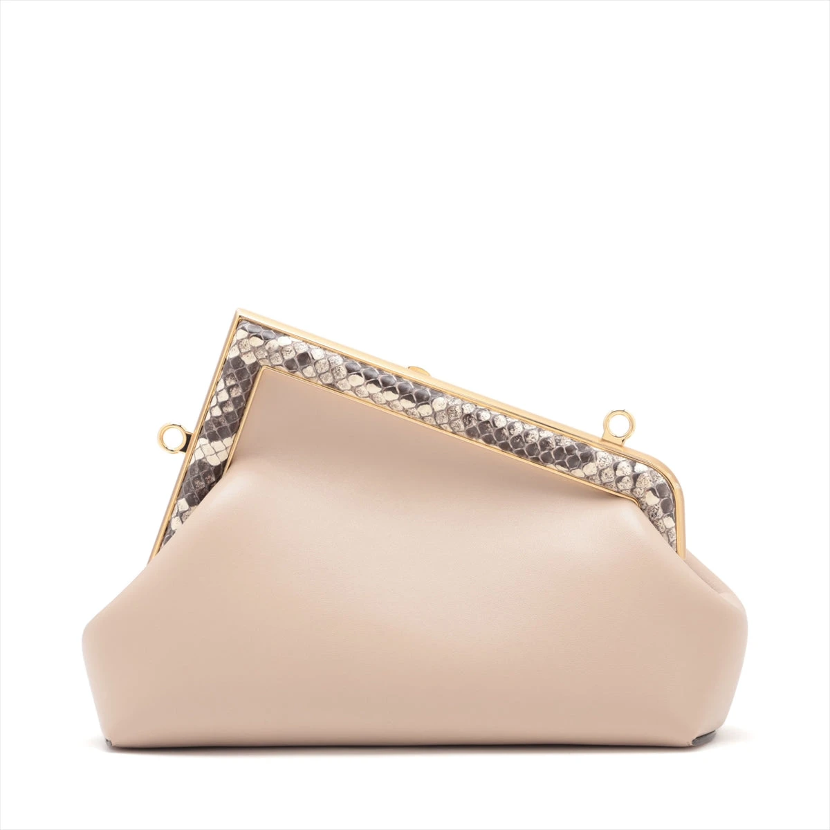 ⭐️良品⭐️ ティファニー パイソン レザー 2way ハンドバッグ ベージュ フェンディ FENDI ピーカブー ミニ パイソン 2WAYバッグ ハンド