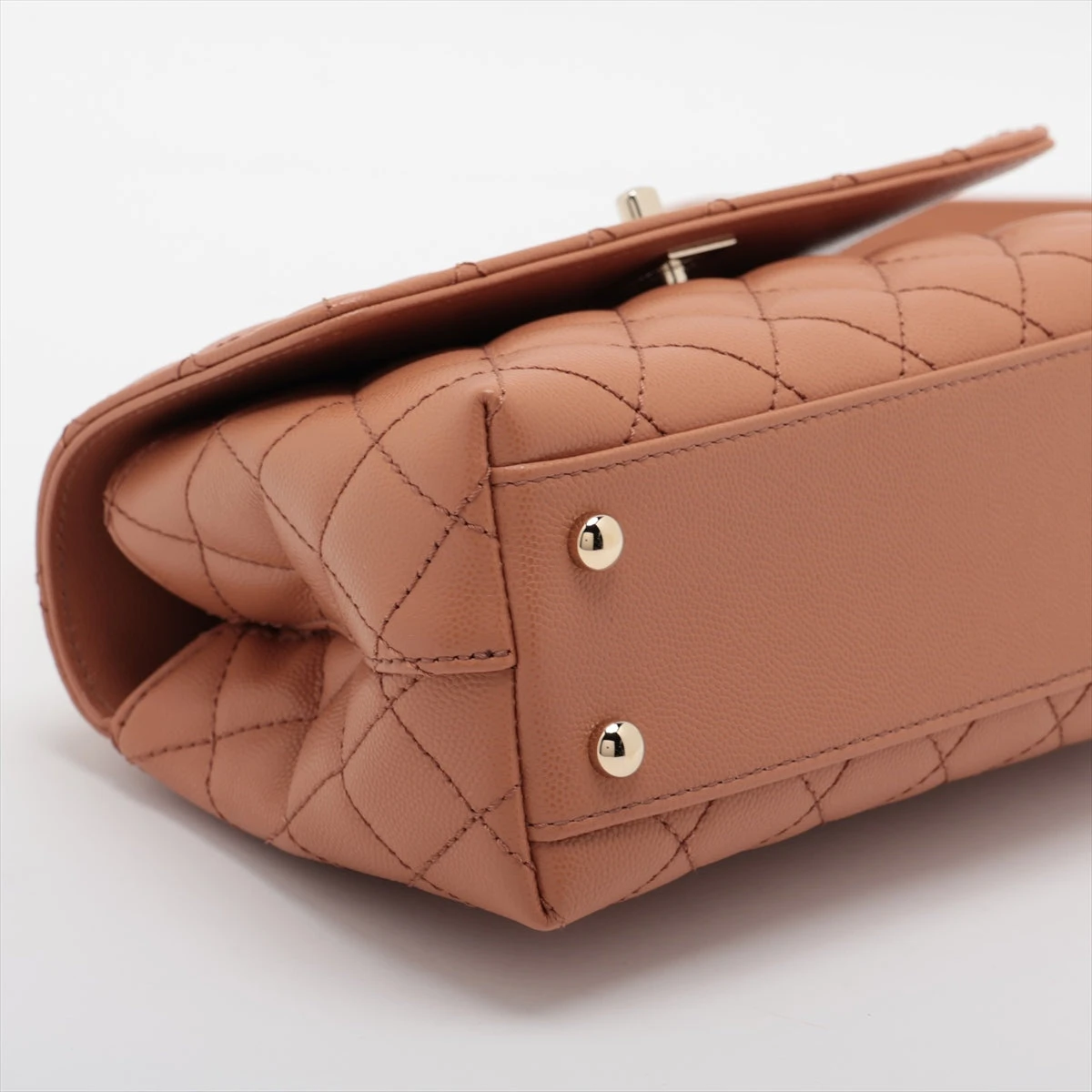 CHANEL ブラウン ハンドバッグ シャネル ココハンドルXS ハンドバッグ ブラウン キャビアスキン