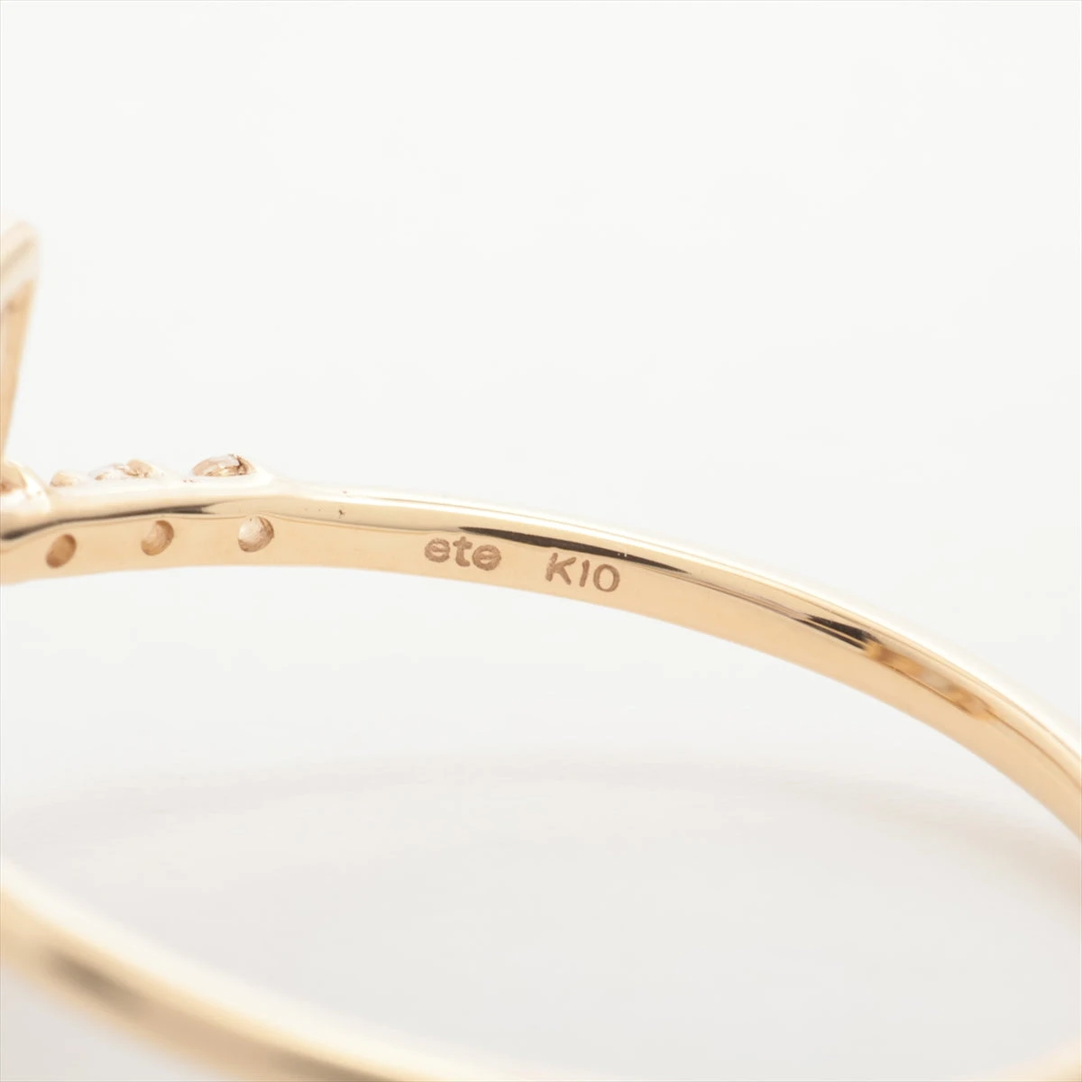 エテ ラブラドライト ホワイトトパーズ リング K10(YG) 1.2g 721210