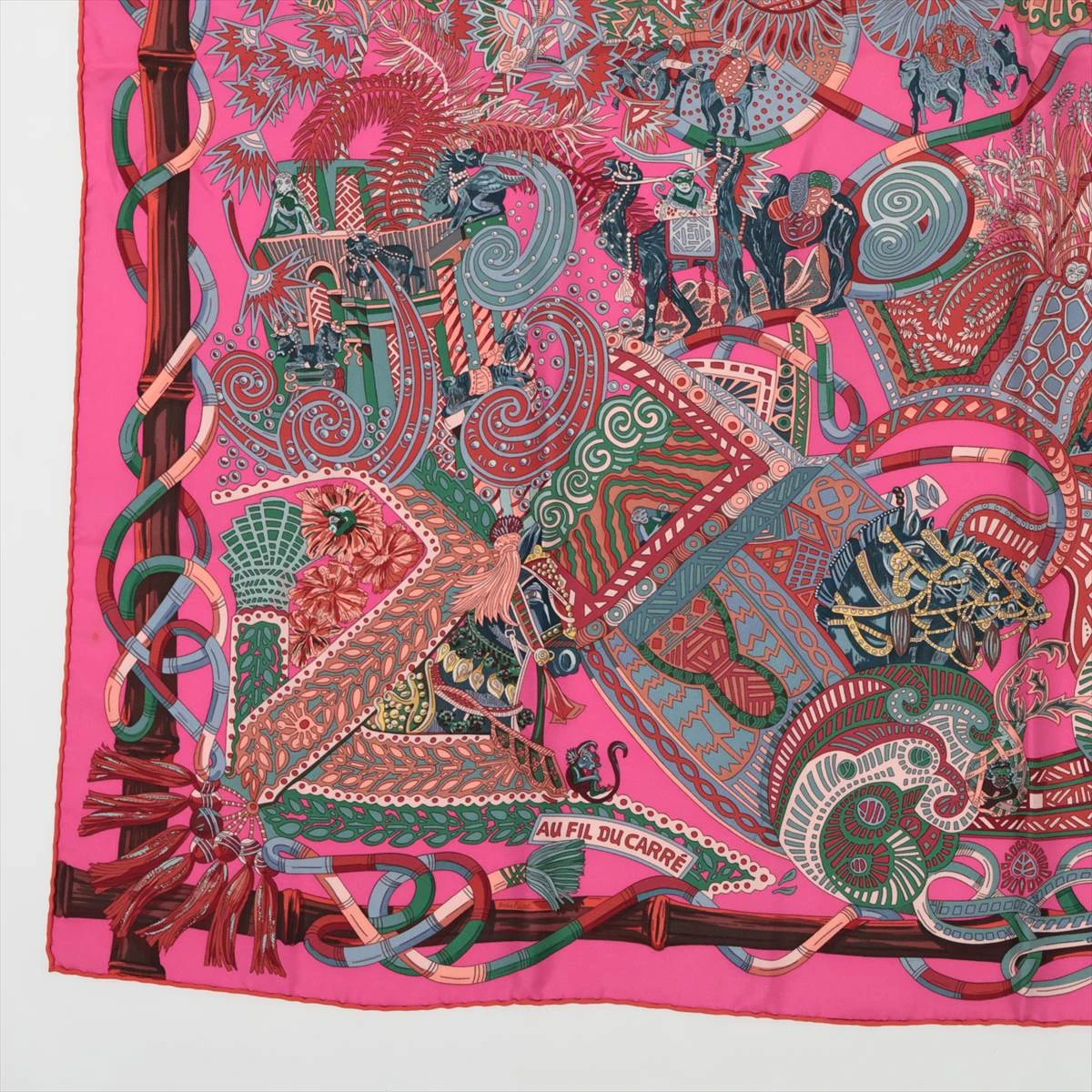 エルメス カレ90 AU FIL DU CARRE カレの赴くままに スカーフ シルク