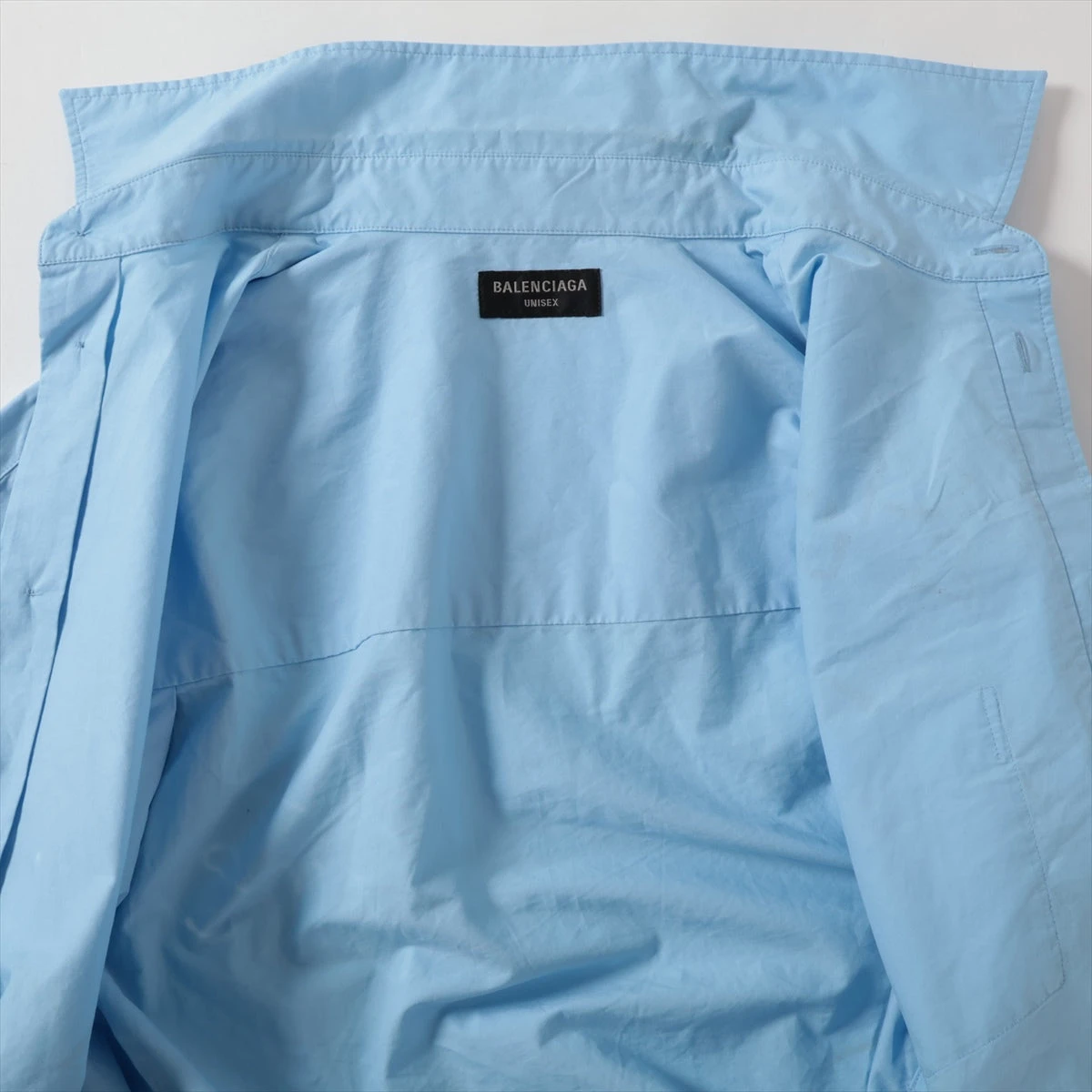 バレンシアガ 23SS コットン シャツ 2 ユニセックス ブルー