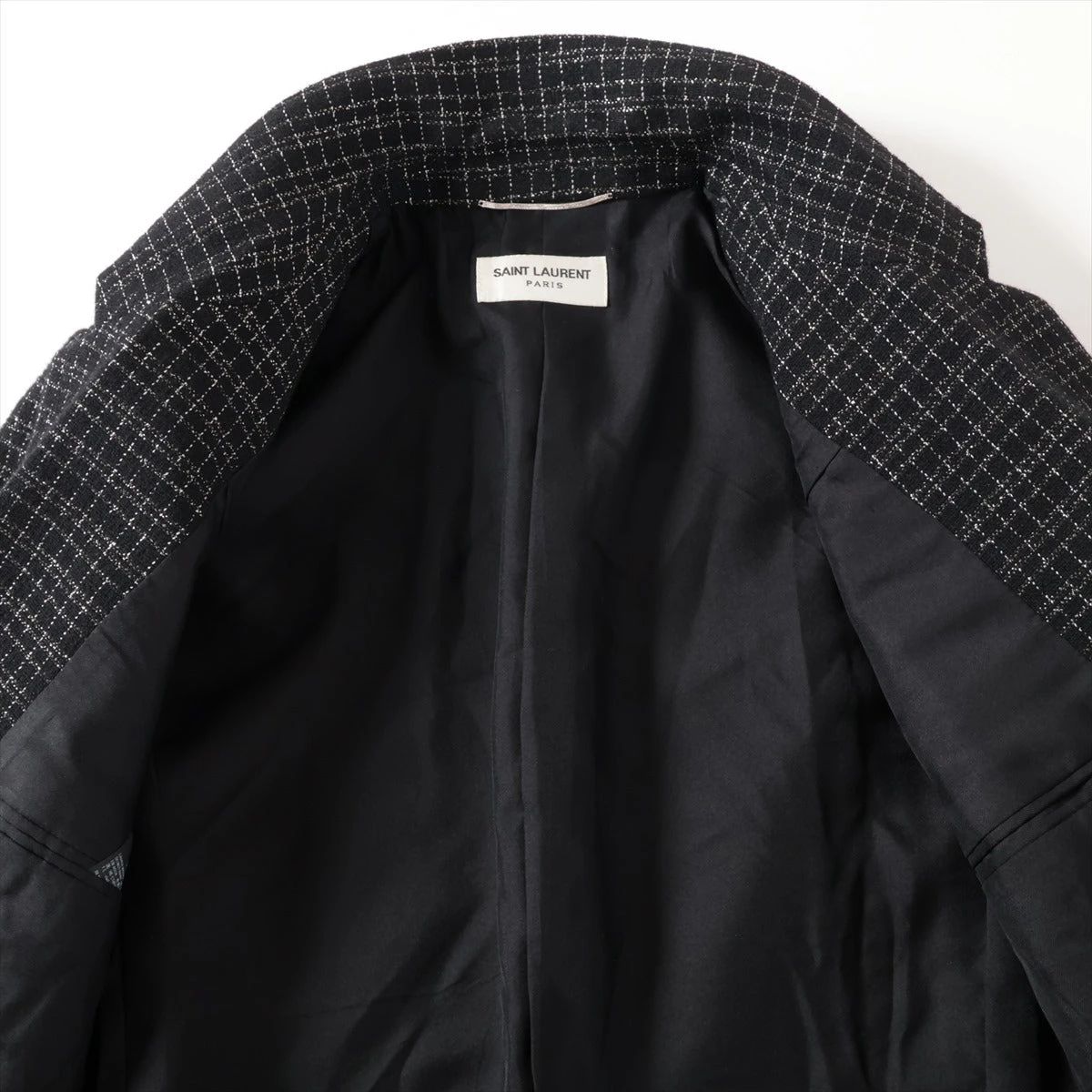 サンローランパリ 20年 ウール×レーヨン テーラードジャケット 44