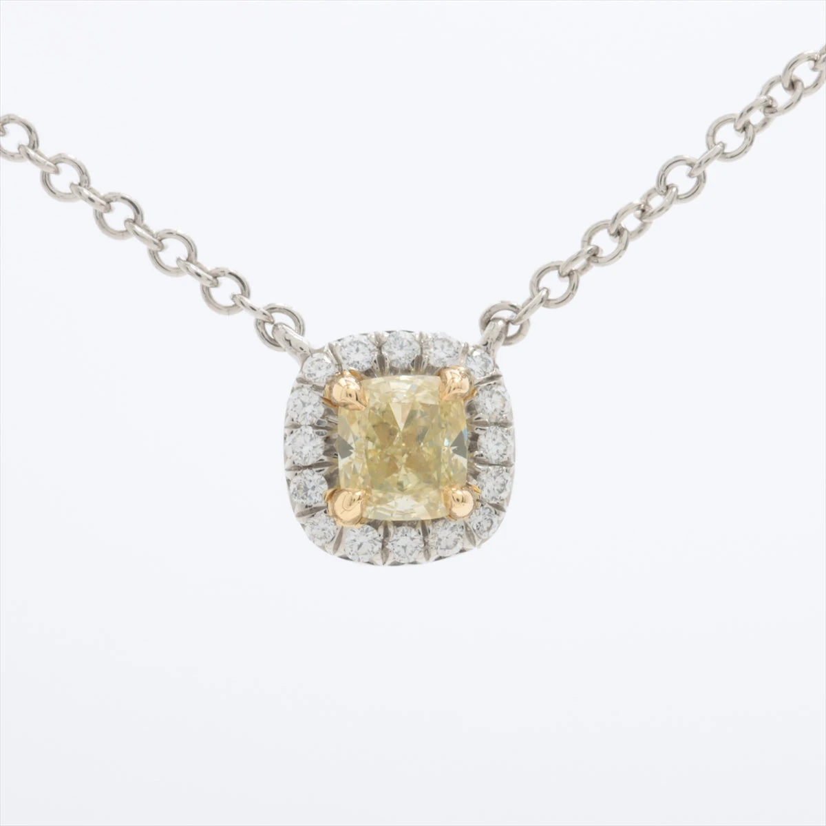 ティファニー ソレスト イエローダイヤ ダイヤ ネックレス 750(YG