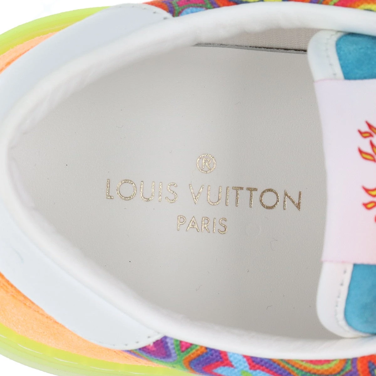 ヴィトン LVオリライン 20年 スエード×キャンバス スニーカー 6 メンズ