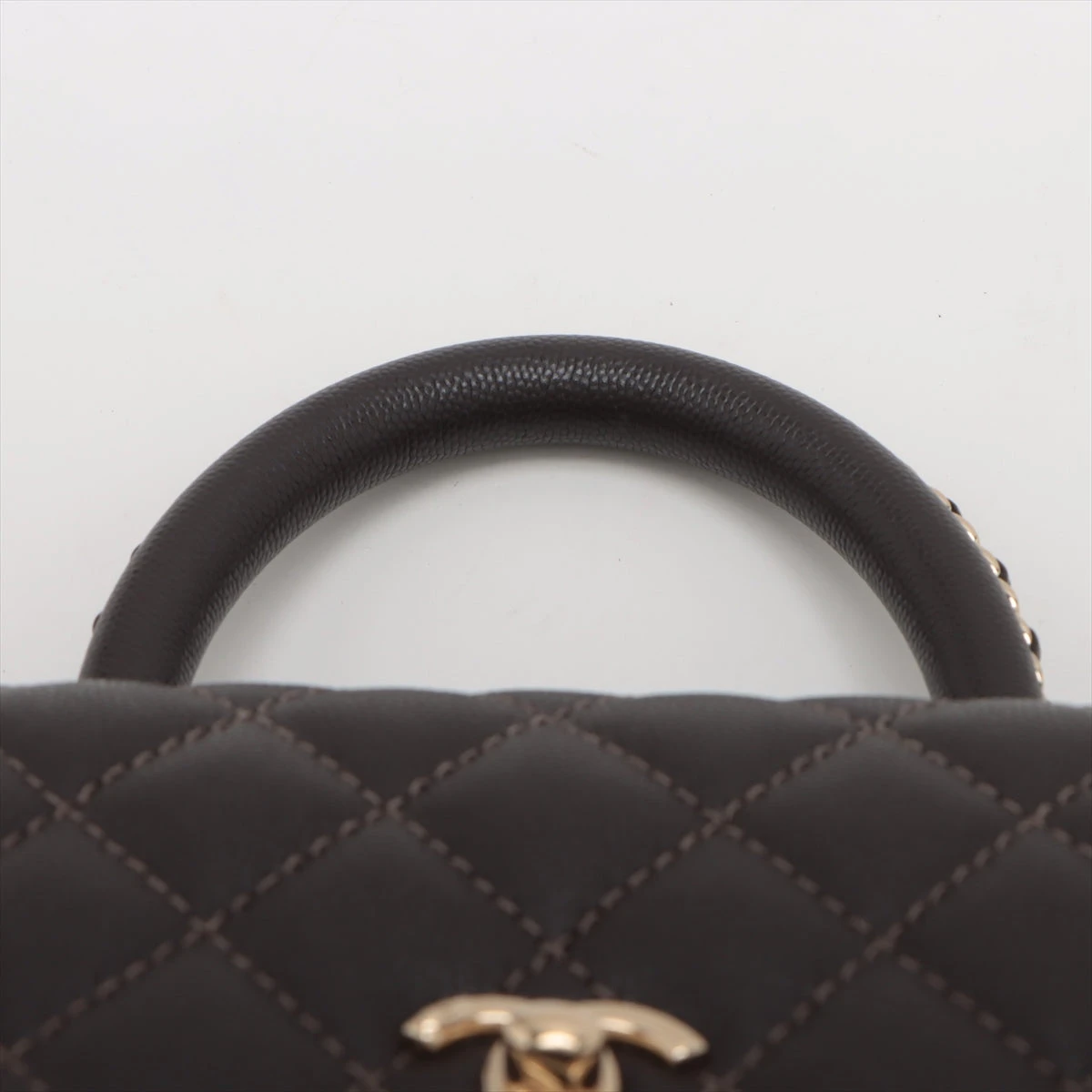 【新品未使用】CHANEL ココハンドル 24XS ダークブラウン シャネル ココハンドル24 XS キャビアスキン 2WAYハンドバッグ