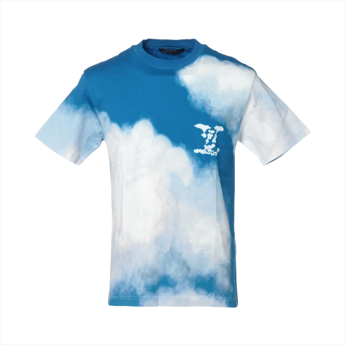 ヴィトン 20AW コットン Tシャツ S メンズ ブルー×ホワイト RM202 