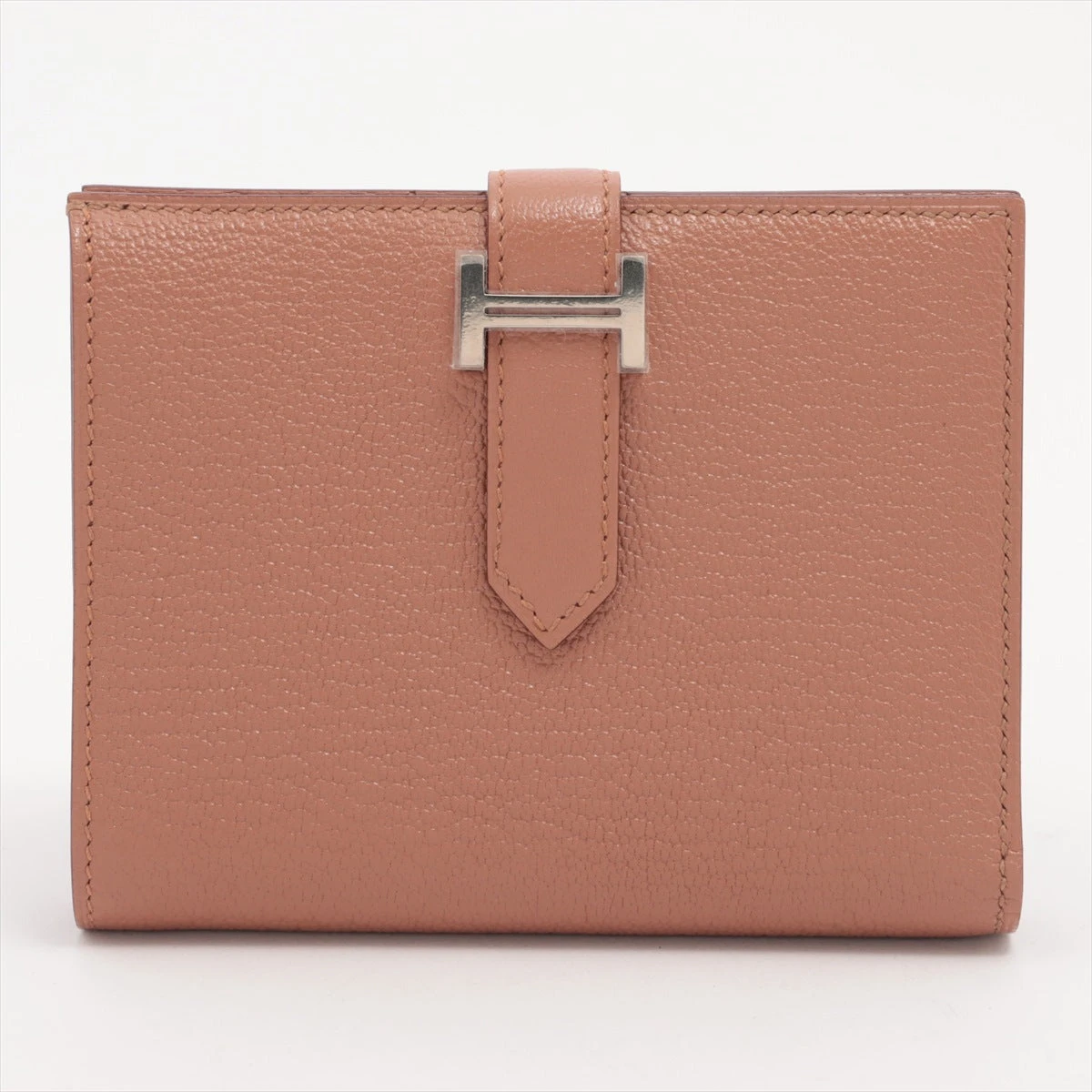 HERMES ベアンコンパクト シェブルミゾル エルメス ベアンコンパクト シェブルミゾル 財布 ブラウン