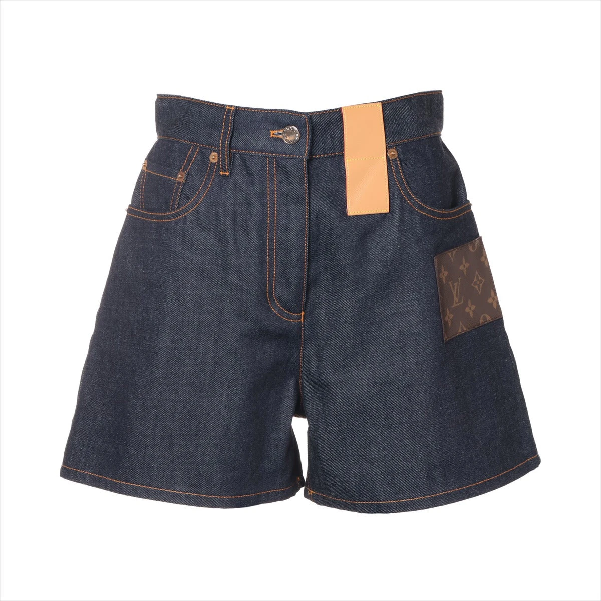 ヴィトン 23AW コットン デニムパンツ 36 レディース ネイビー
