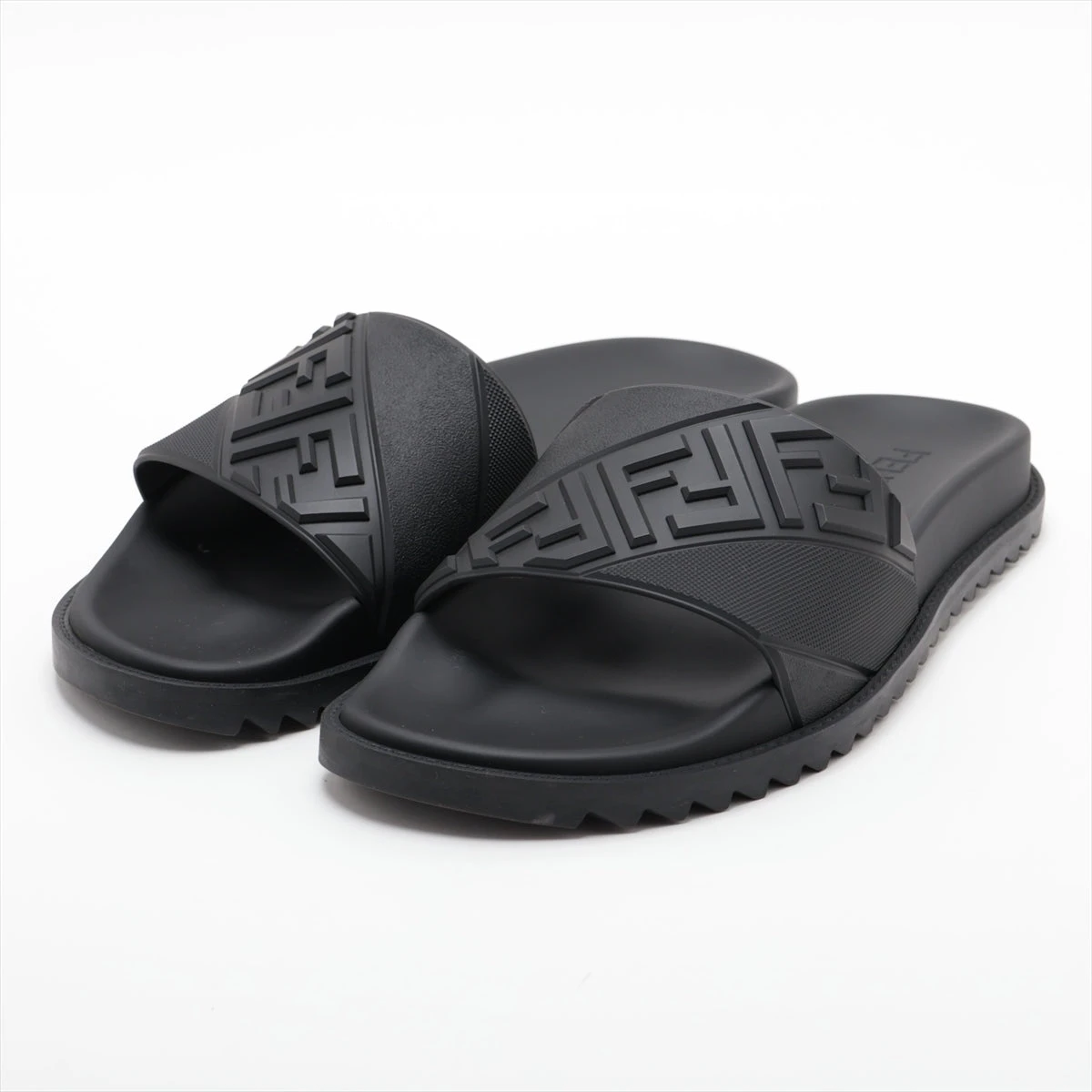FENDI フェンディ ロゴラバーサンダル 28cm FENDI フェンディ FF Logo Slider Slippers 8X6749 A5JX F1425