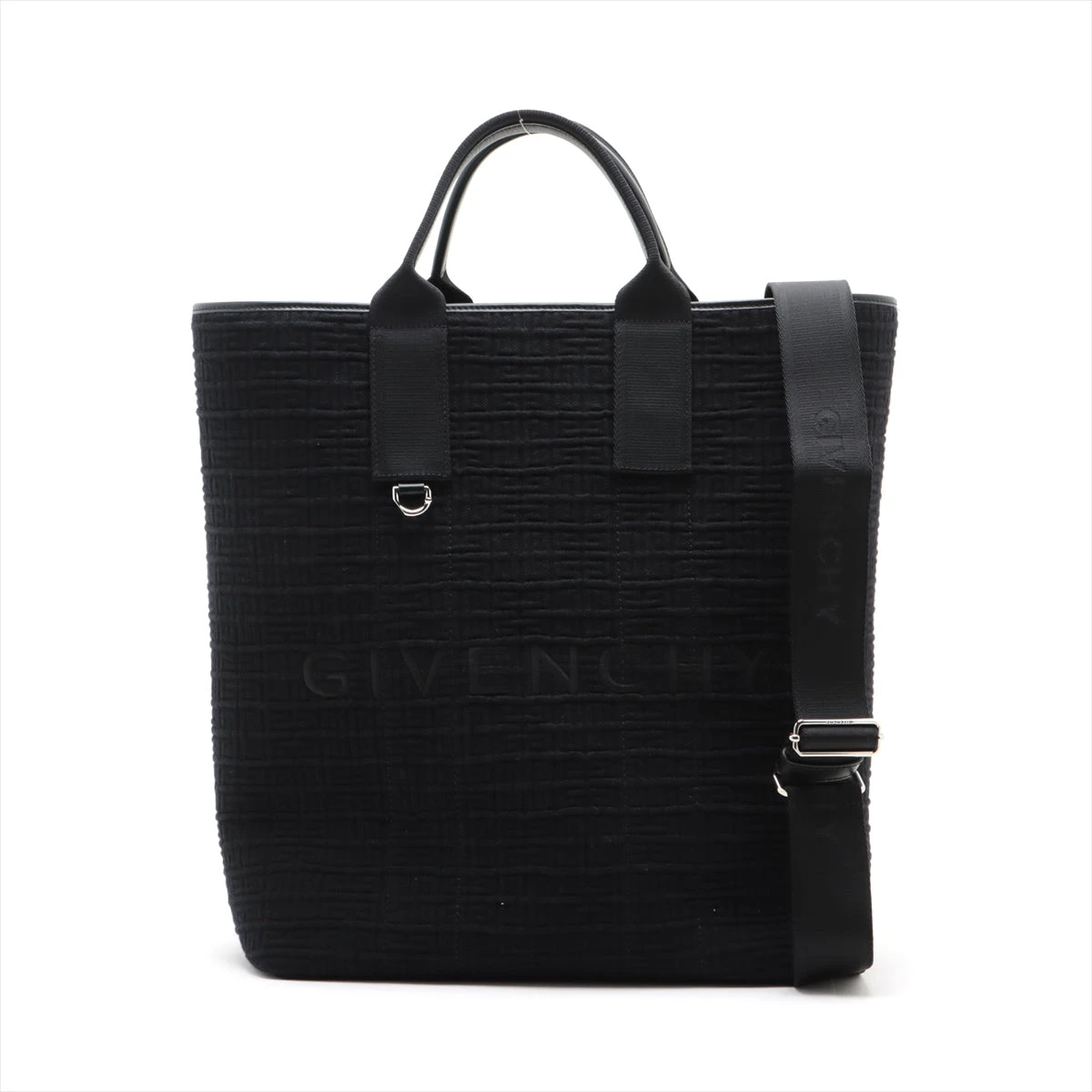 GIVENCHY 本革 ロゴ プレートトートバッグ ポーチ付き