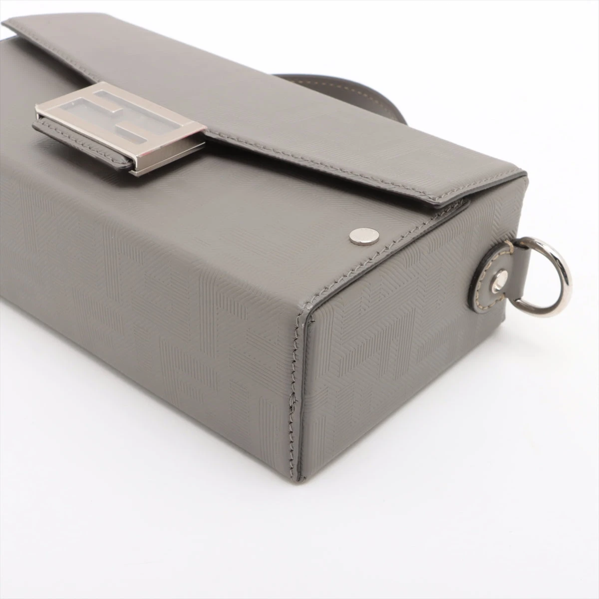 フェンディ ズッカ ソフトトランク バゲット レザー 2WAYハンドバッグ