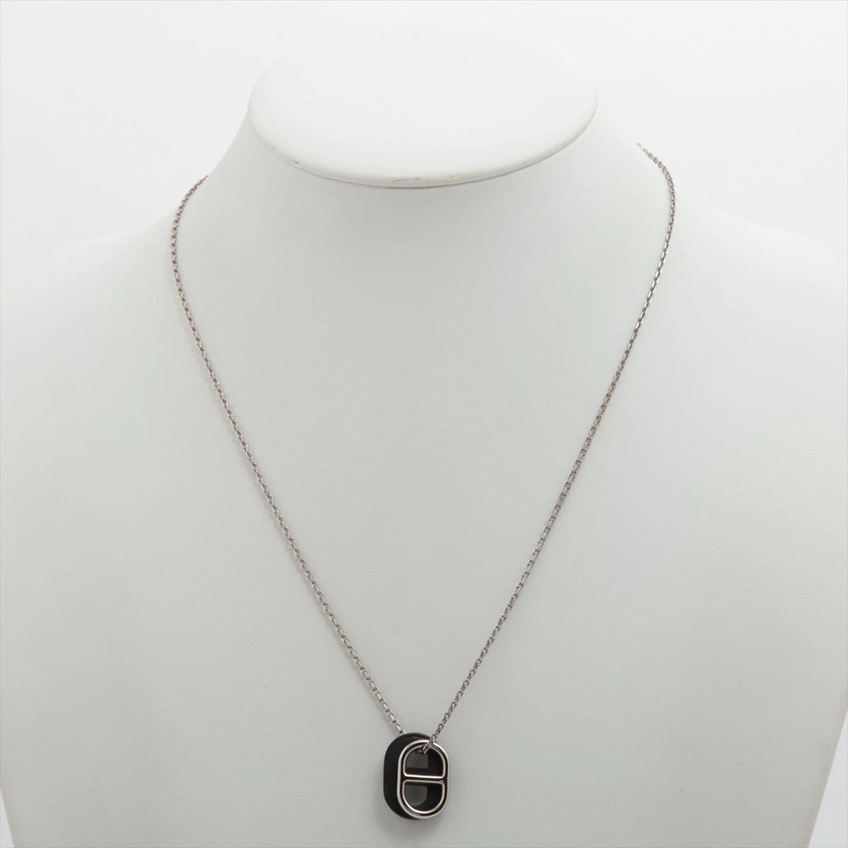 エルメス オーマイヨン ネックレス GP×革 シルバー A2942300｜中古