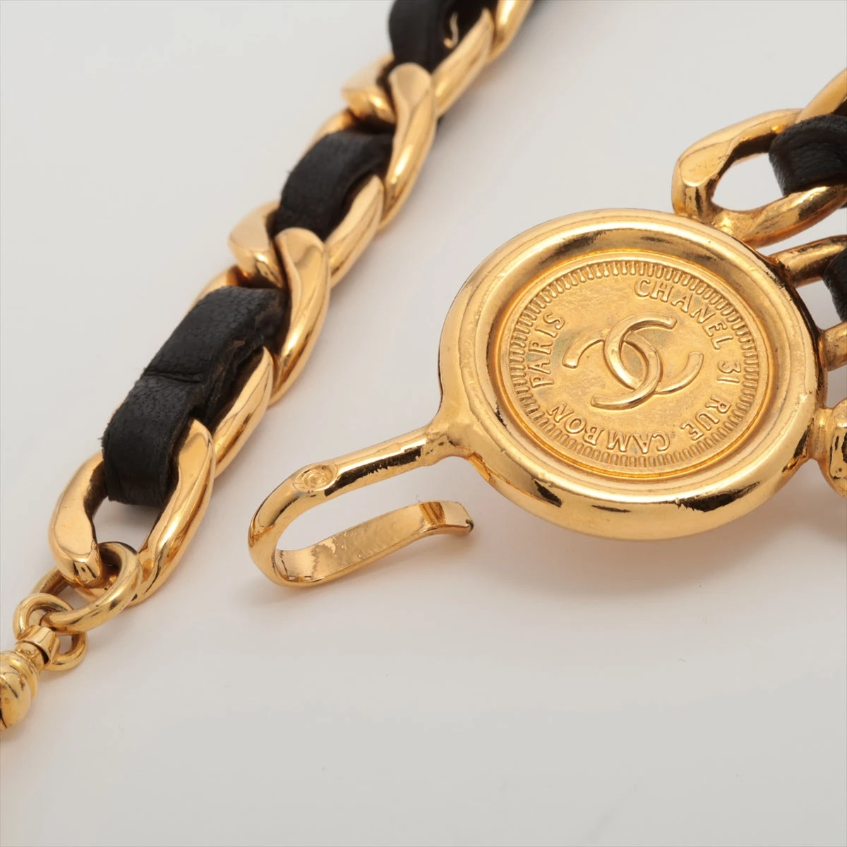 CHANEL 31 RUE CAMBON チェーンベルト GP×レザー シャネル 31 RUE CAMBON ル・カンボン チェーンベルト GP