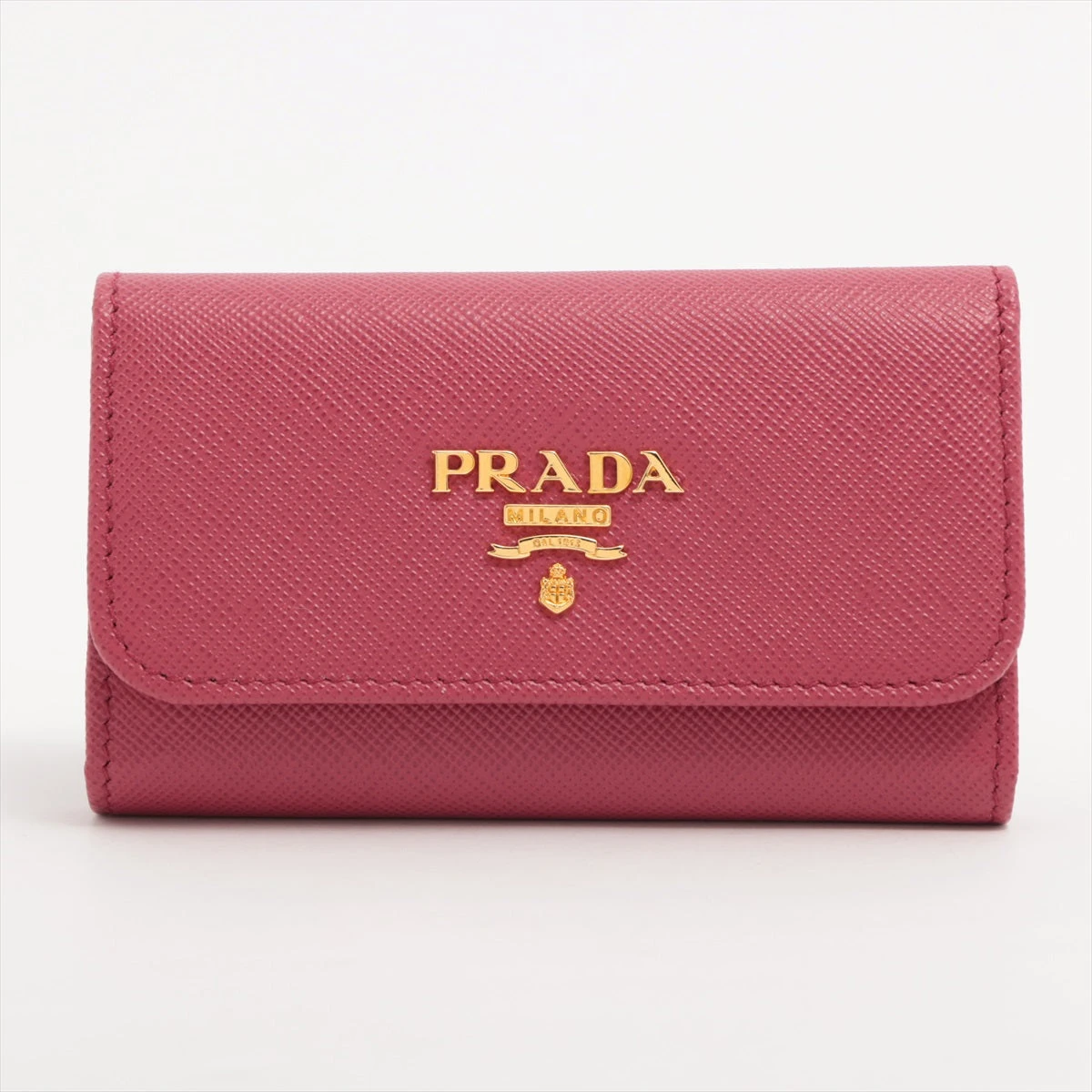 N*A様 PRADA サファイアーノメタル プラダ サフィアーノメタル 1M0222 レザー キーケース ピンク