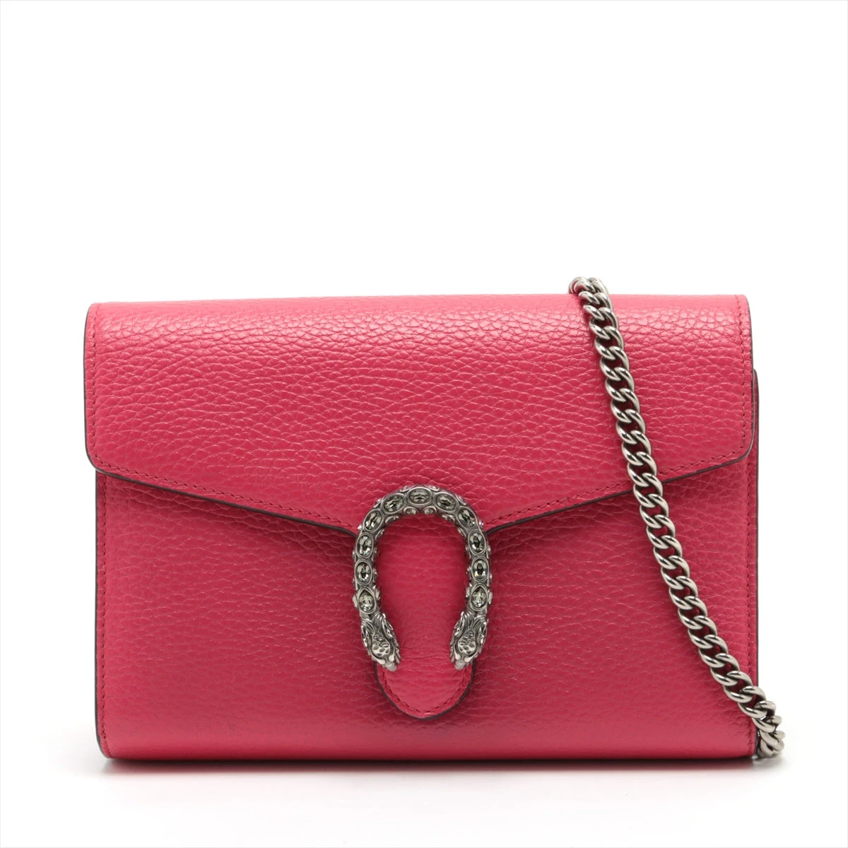 グッチ GGマーモント レザー チェーンウォレット ピンク 401232  