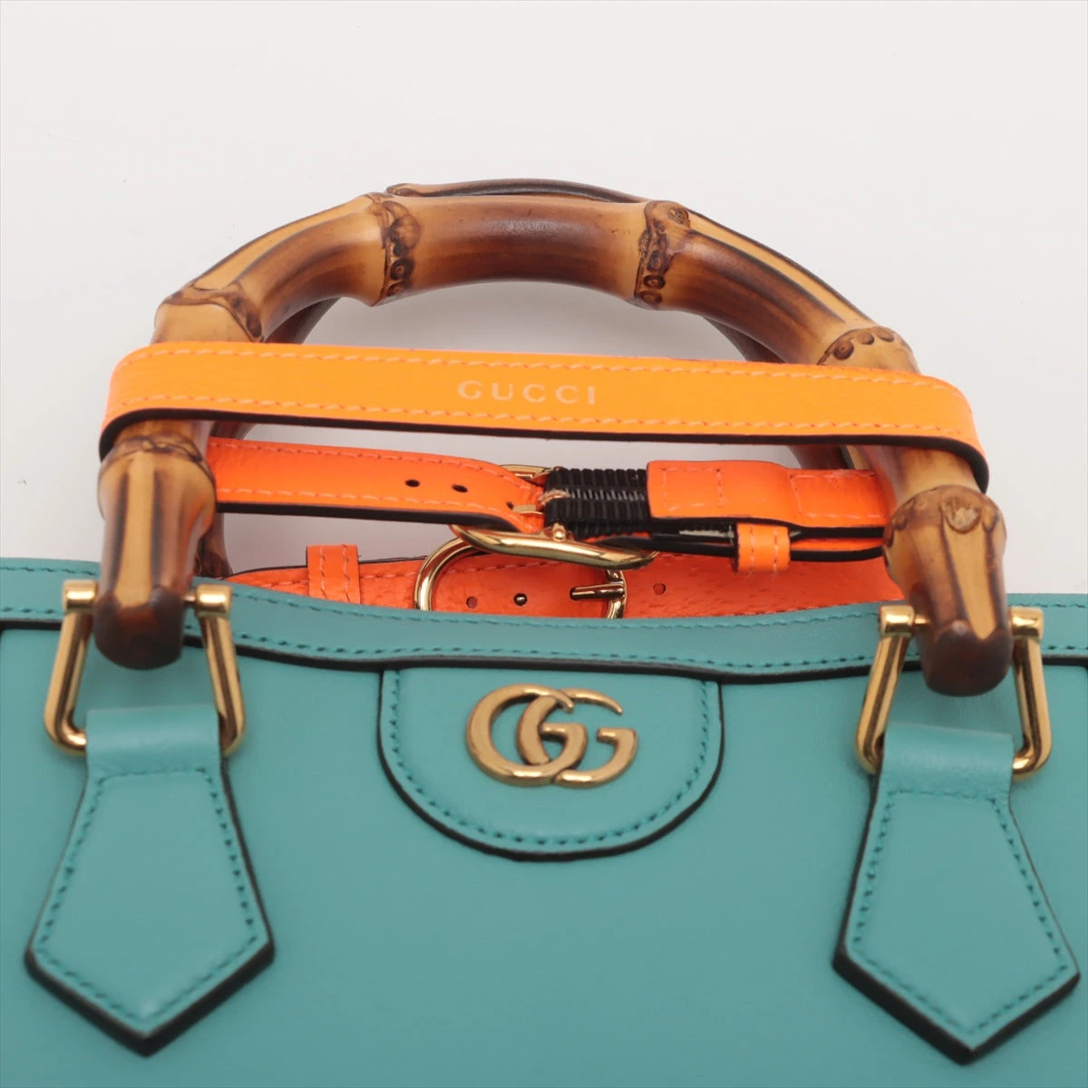 レア色.正規 GUCCI グッチ　ダイアナ　バンブー　バッグ　カバン　青　ブルー グッチ バンブー 1947〕スモールバッグブルー レザー | GUCCI公式