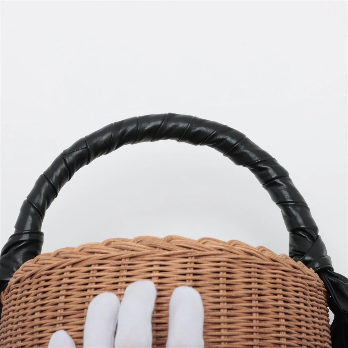 ⭐️⭐️美品　サンローラン　パニエ　カゴバッグ サンローランパリ パニエ ラタン×レザー カゴバッグ ベージュ 647285