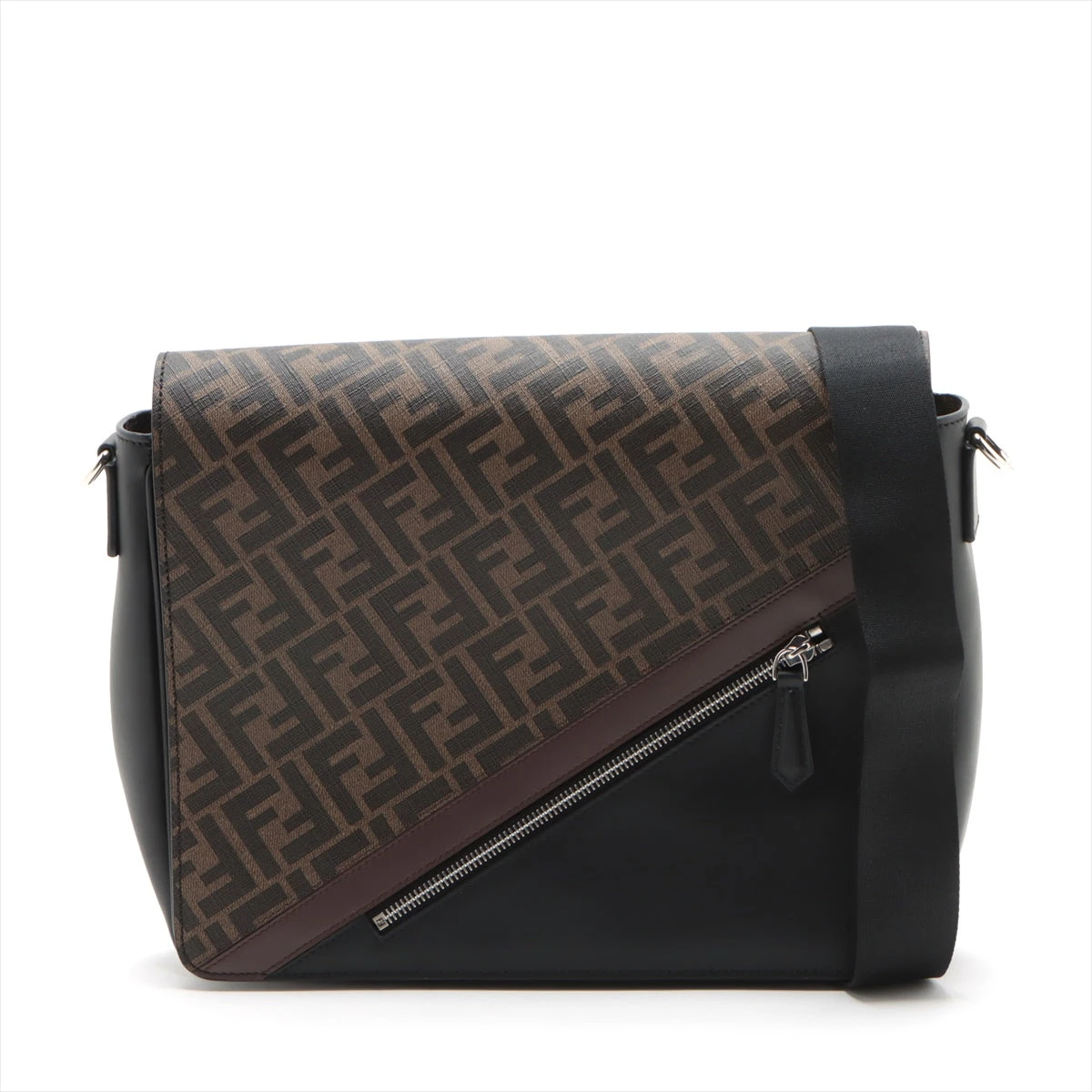 フェンディ FENDI ショルダーバッグ ズッカ PVC メッセンジャーバッグ