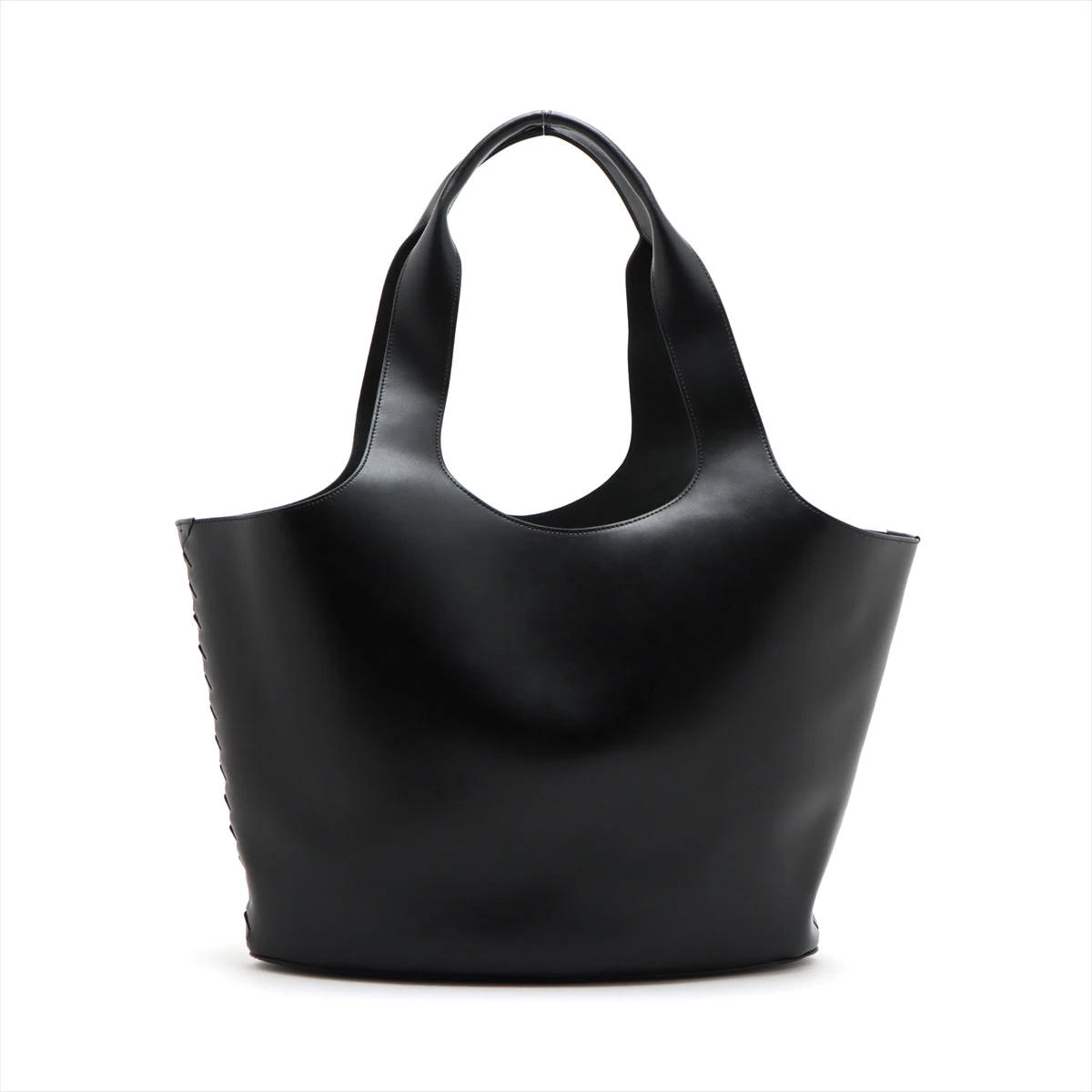 ボッテガヴェネタ ミディアム クリーク レザー トートバッグ ブラック