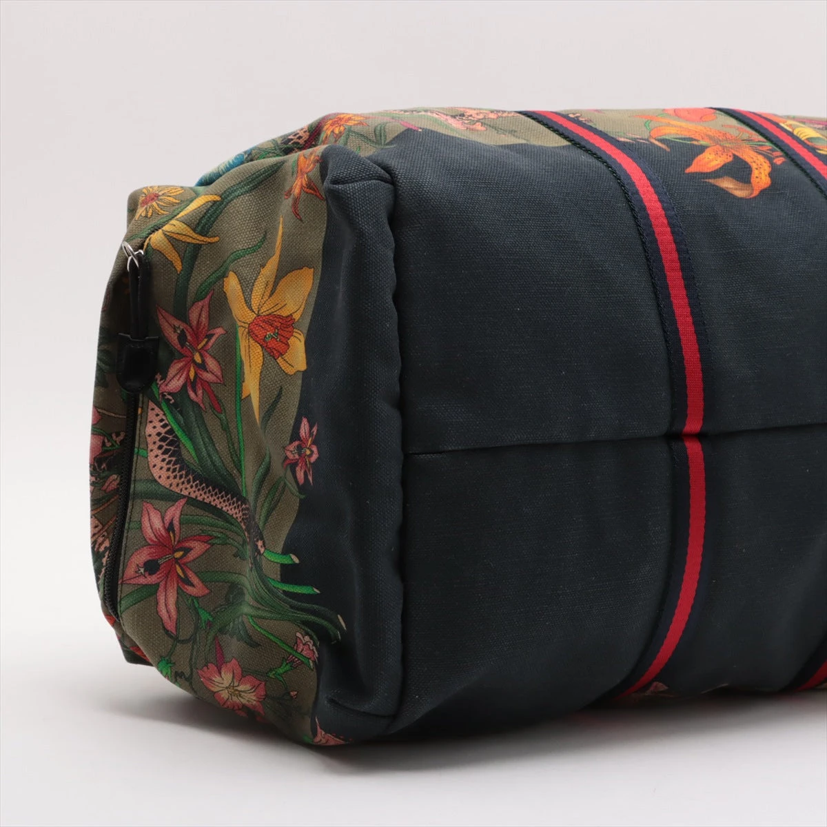 GUCCI グッチ シェリーライン ナイロン 2way ボストンバッグ グッチ シェリーライン キャンバス×レザー 2WAYボストンバッグ