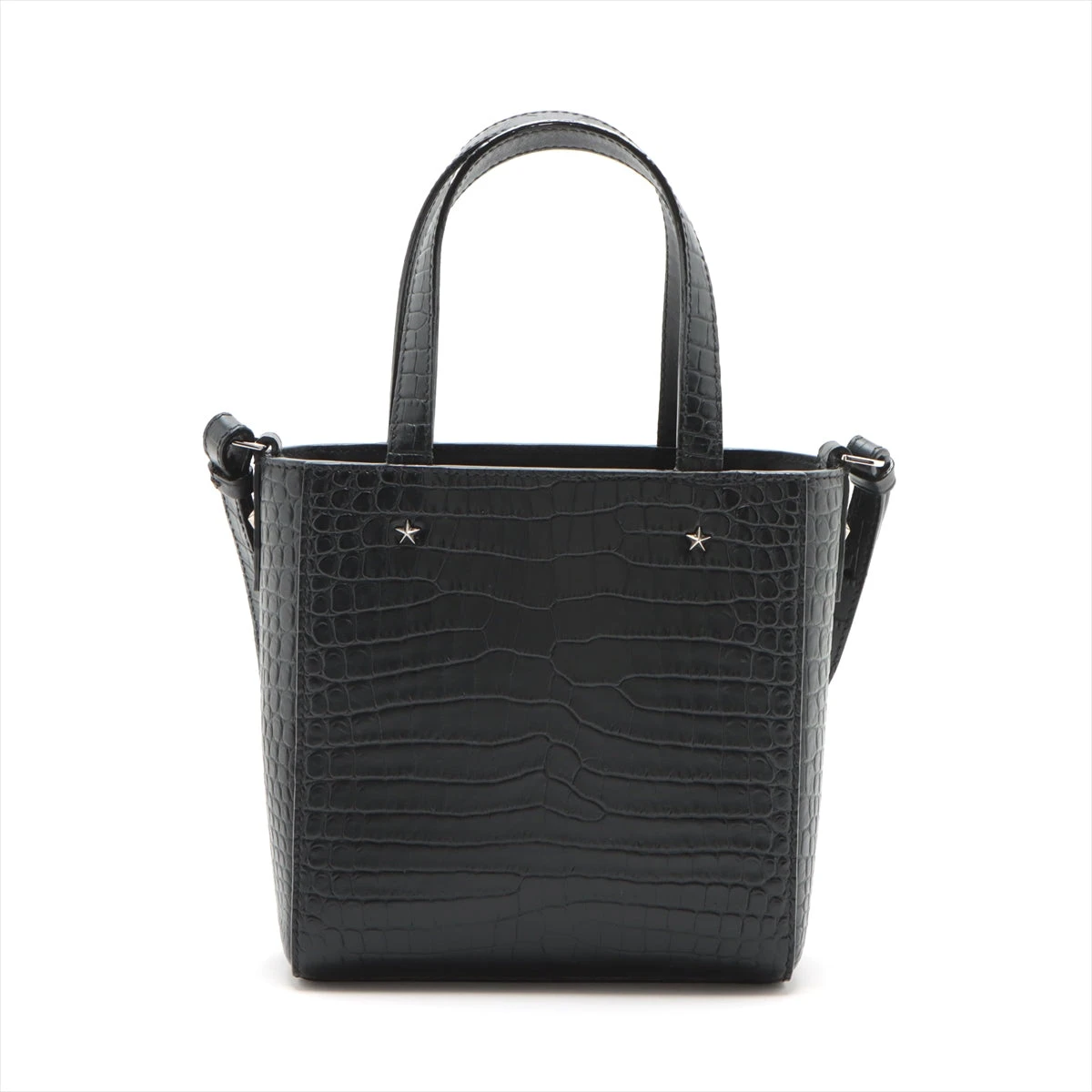 ジミーチュウ スタースタッズ クロコ型押し 2WAYショルダーバッグ