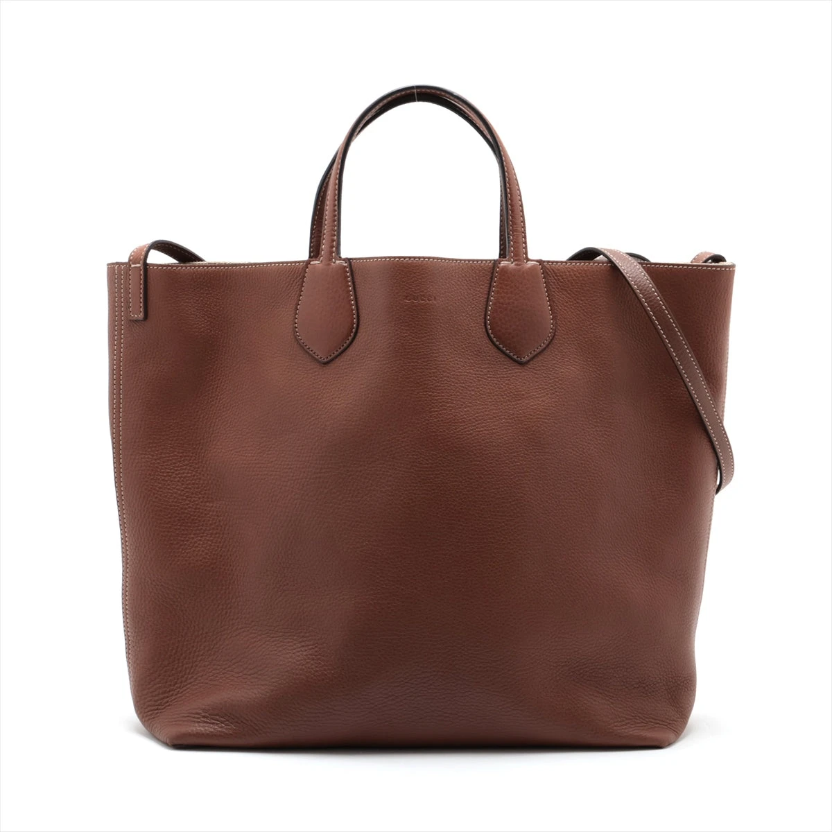 グッチ GGキャンバス レザー 2WAYトートバッグ ブラウン 370823