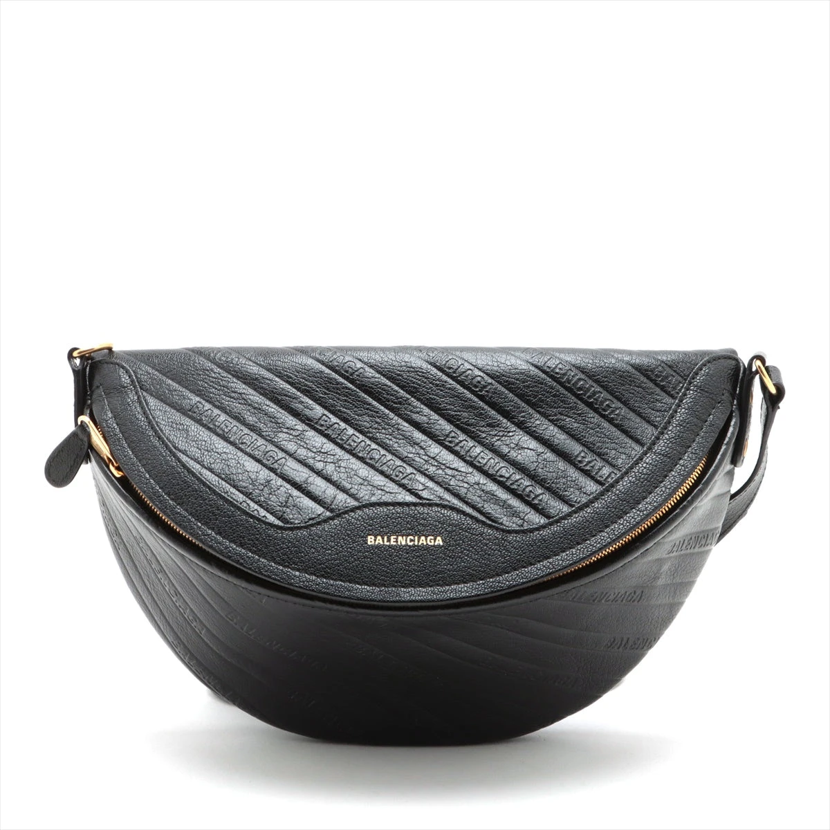 BALENCIAGA バレンシアガ ボディバッグ ブラック レザー BALENCIAGA バレンシアガ レザー ボディバッグ ショルダーバッグ