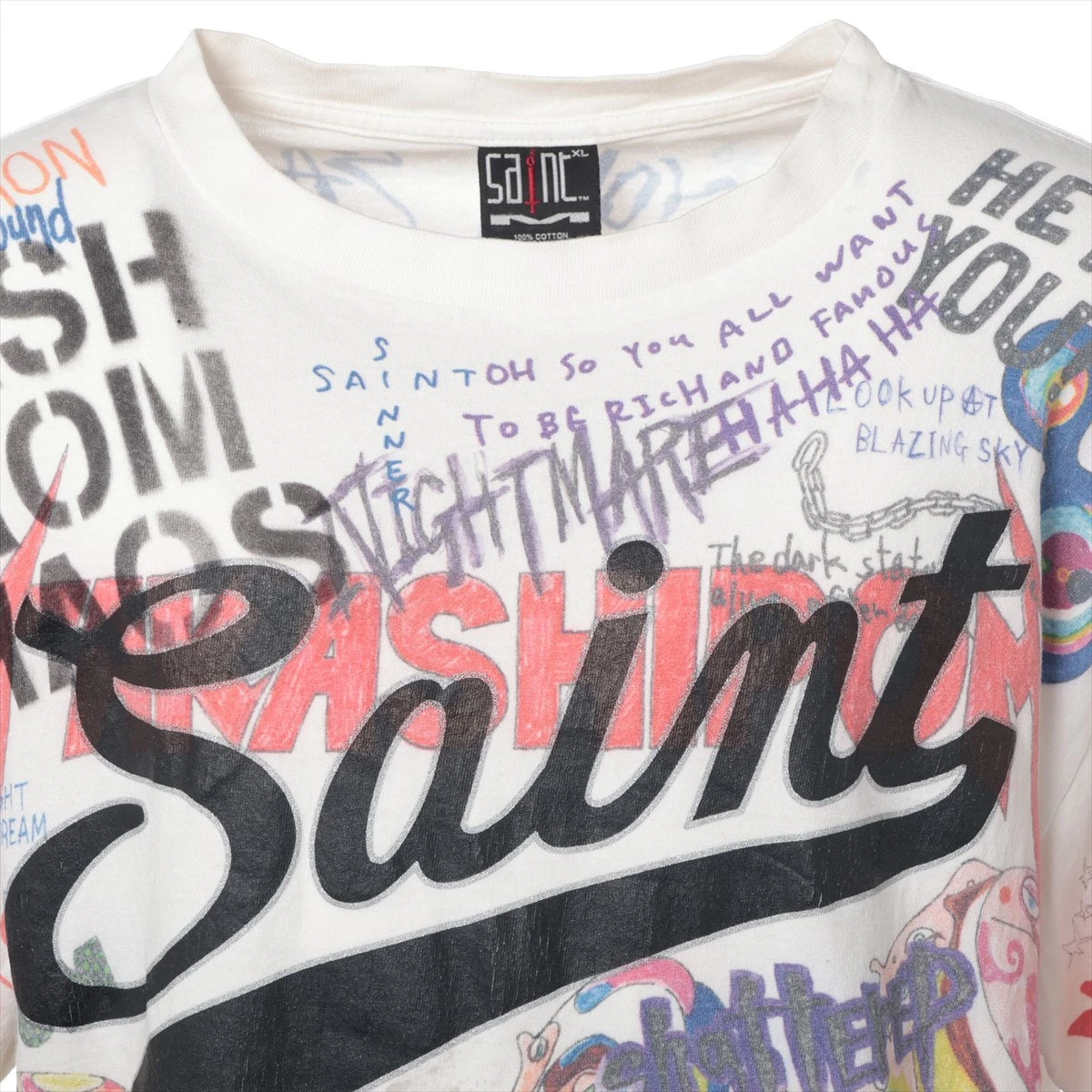 セントマイケル×村上隆 21AW コットン Tシャツ XL メンズ セントマイケル×村上隆 21AW コットン Tシャツ XL メンズ