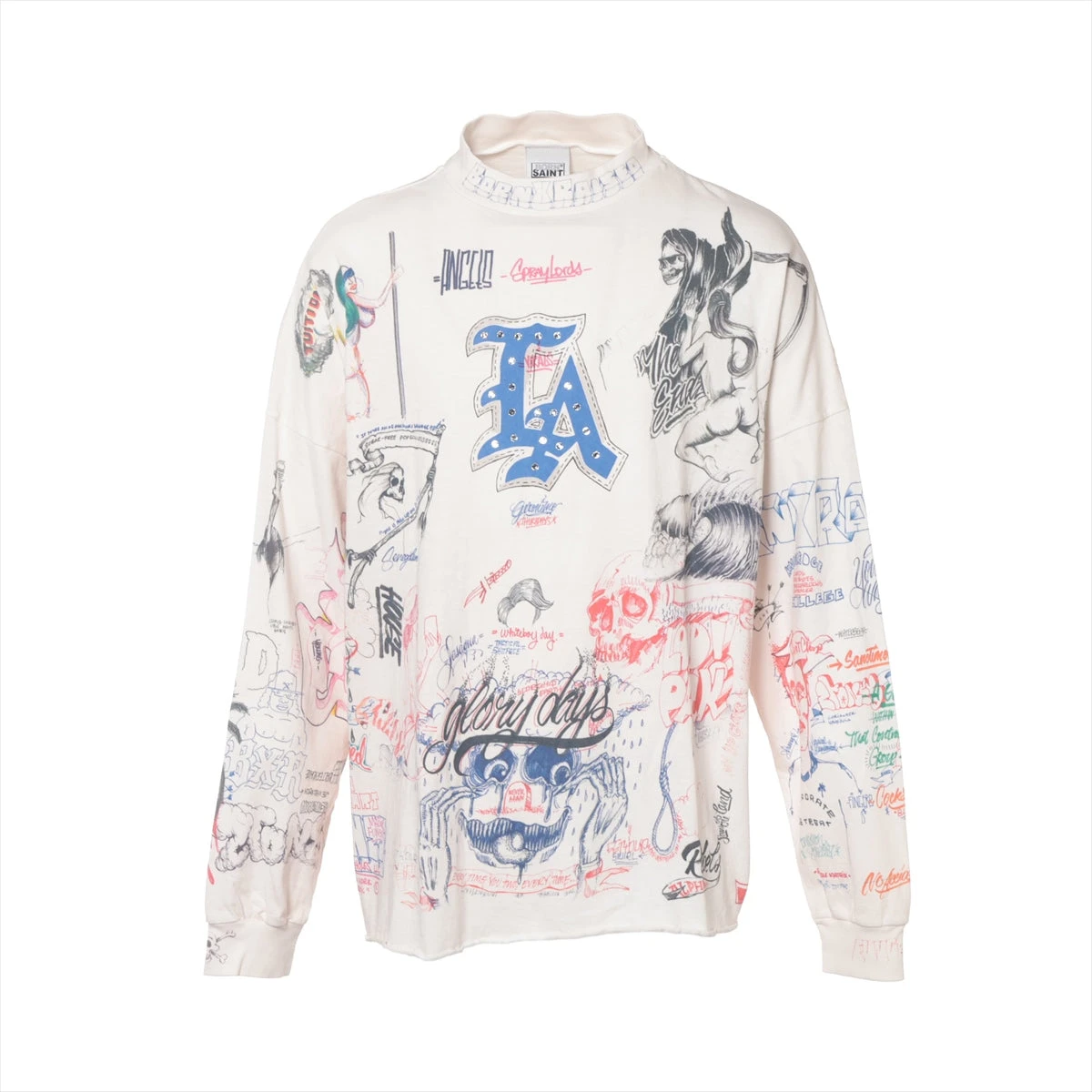 セントマイケル 24SS コットン ロングTシャツ OS ホワイト SM