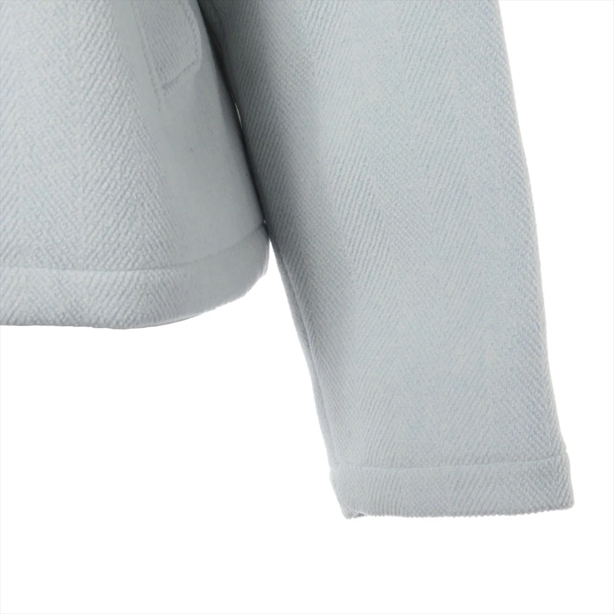 エルメス 23AW ウール ダッフルコート 38 レディース ブルー 3H0149DK 