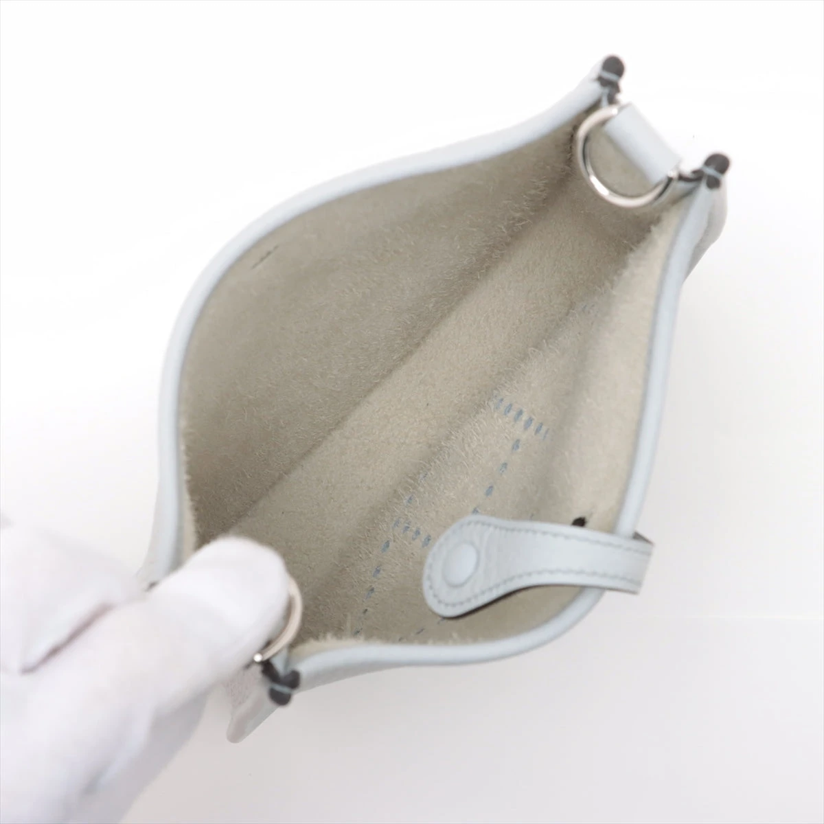 【HERMES】エヴリンTPM/ブルーペール×ナタ/シルバー金具 エルメス エブリンTPM アマゾン トリヨンクレマンス ブルー